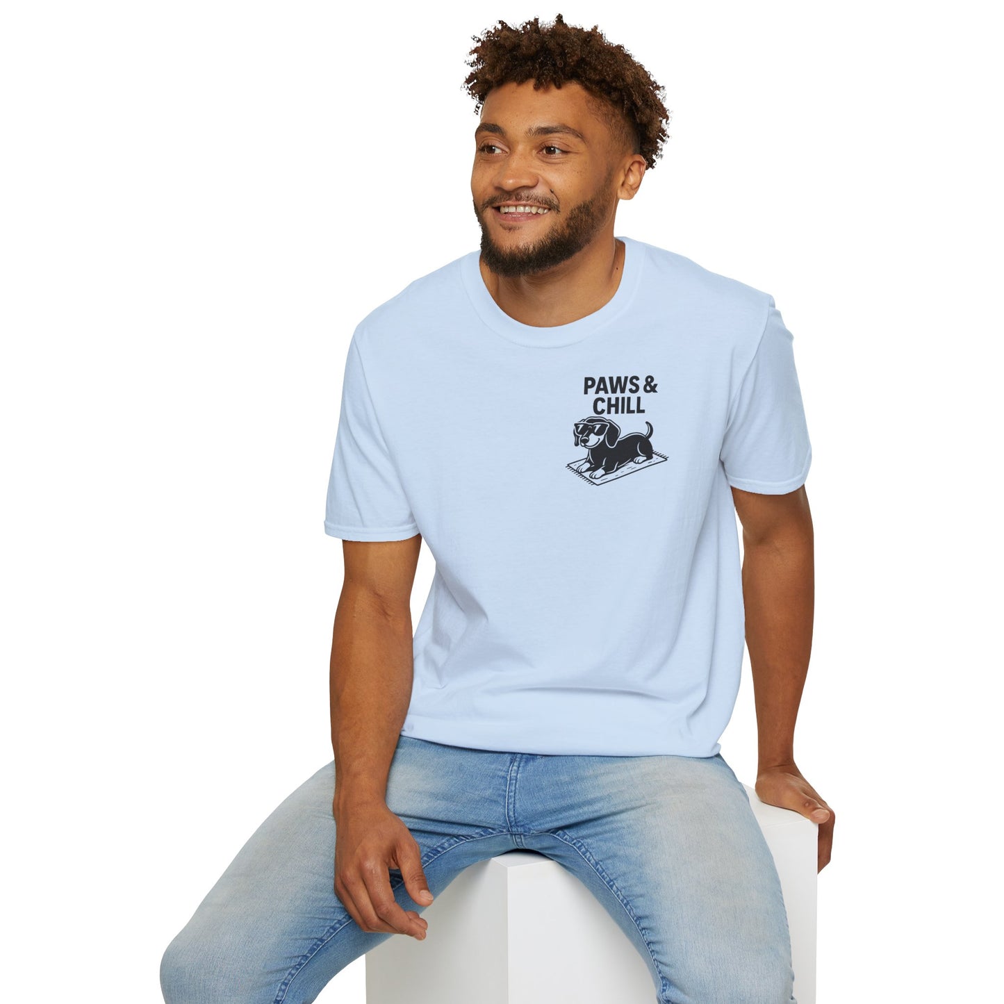 Paws & Chill Unisex T-Shirt, Cute Dog Lover Tee