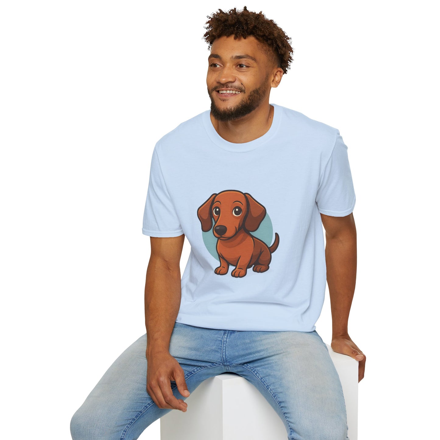 Cute Dog Illustration Unisex T-Shirt