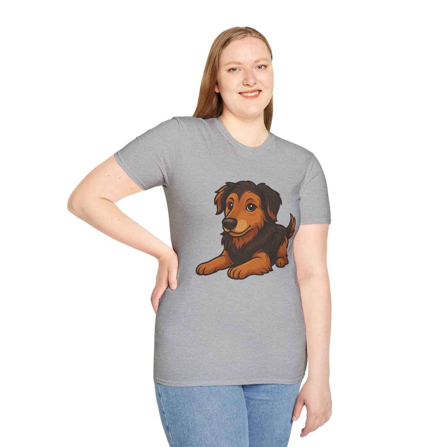 Cute Dog Graphic T-Shirt, Casual Wear