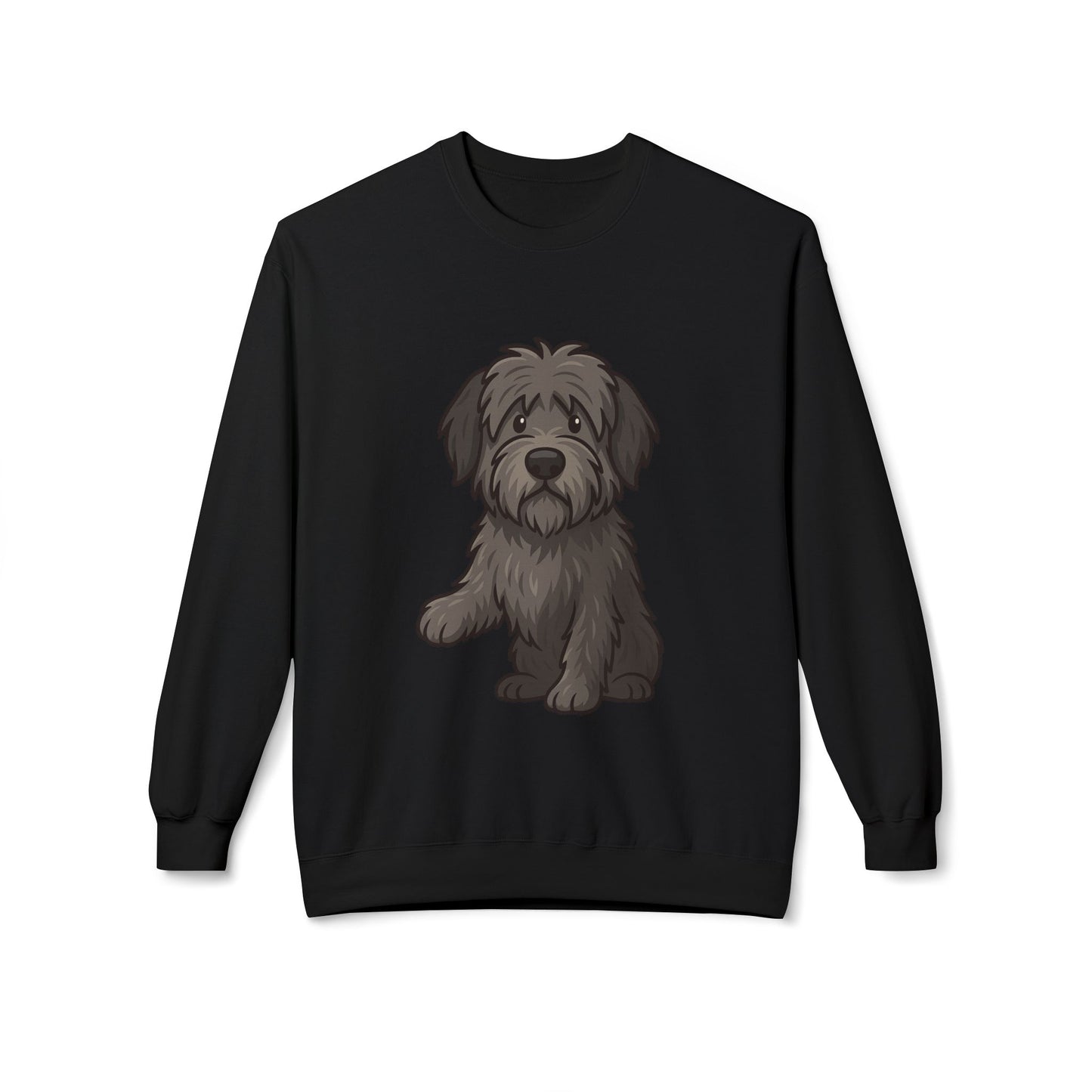 Cute Black Sheepdog Sweatshirt — Cozy Crewneck for Dog Lovers