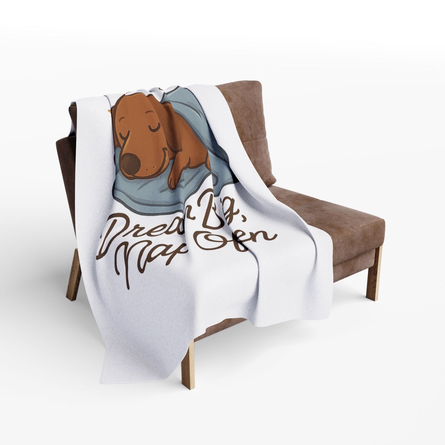 Dream Big Nap Often Dog Fleece Blanket, Cozy Pet Blanket