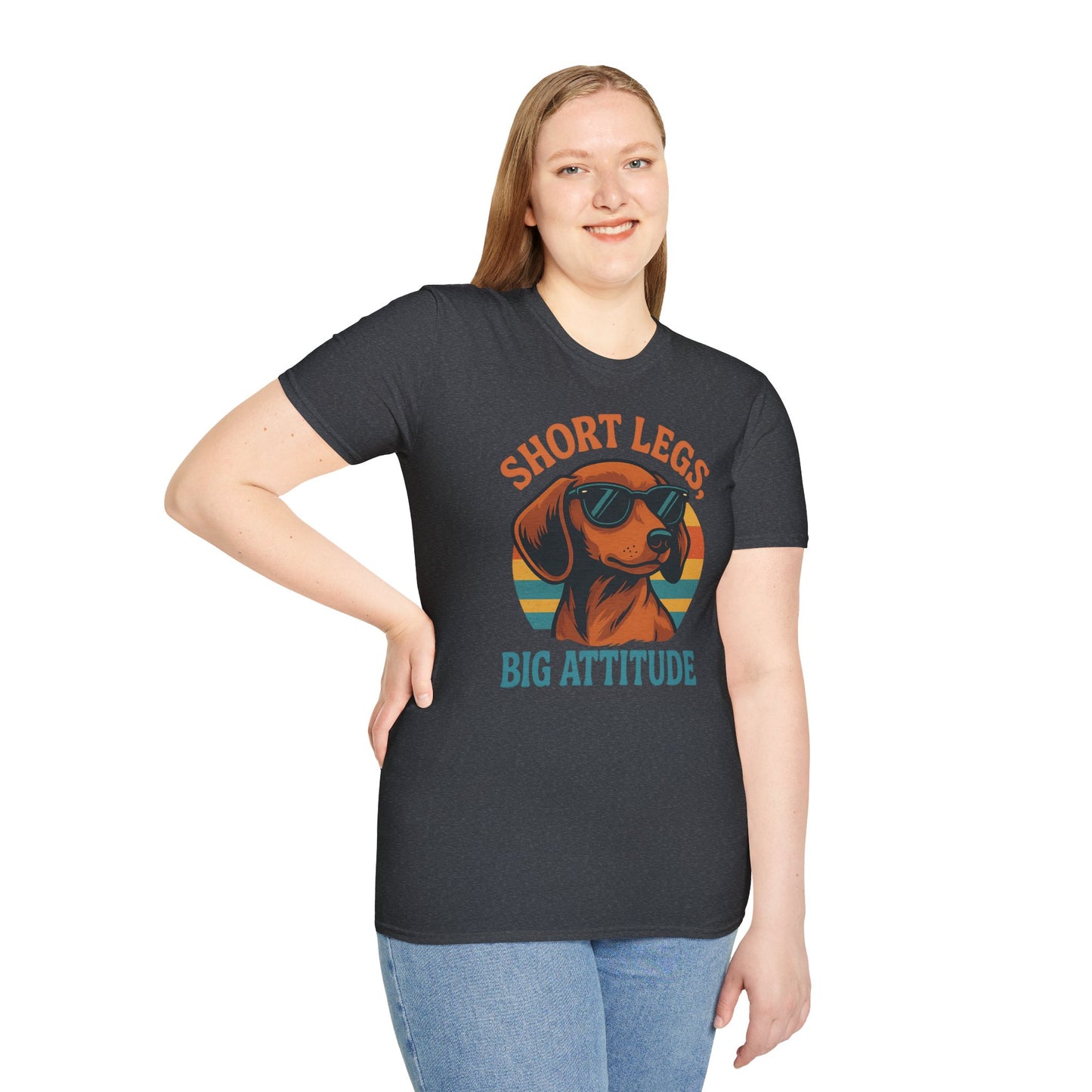 Funny Dog Lover T-Shirt, Short Legs Big Attitude Tee