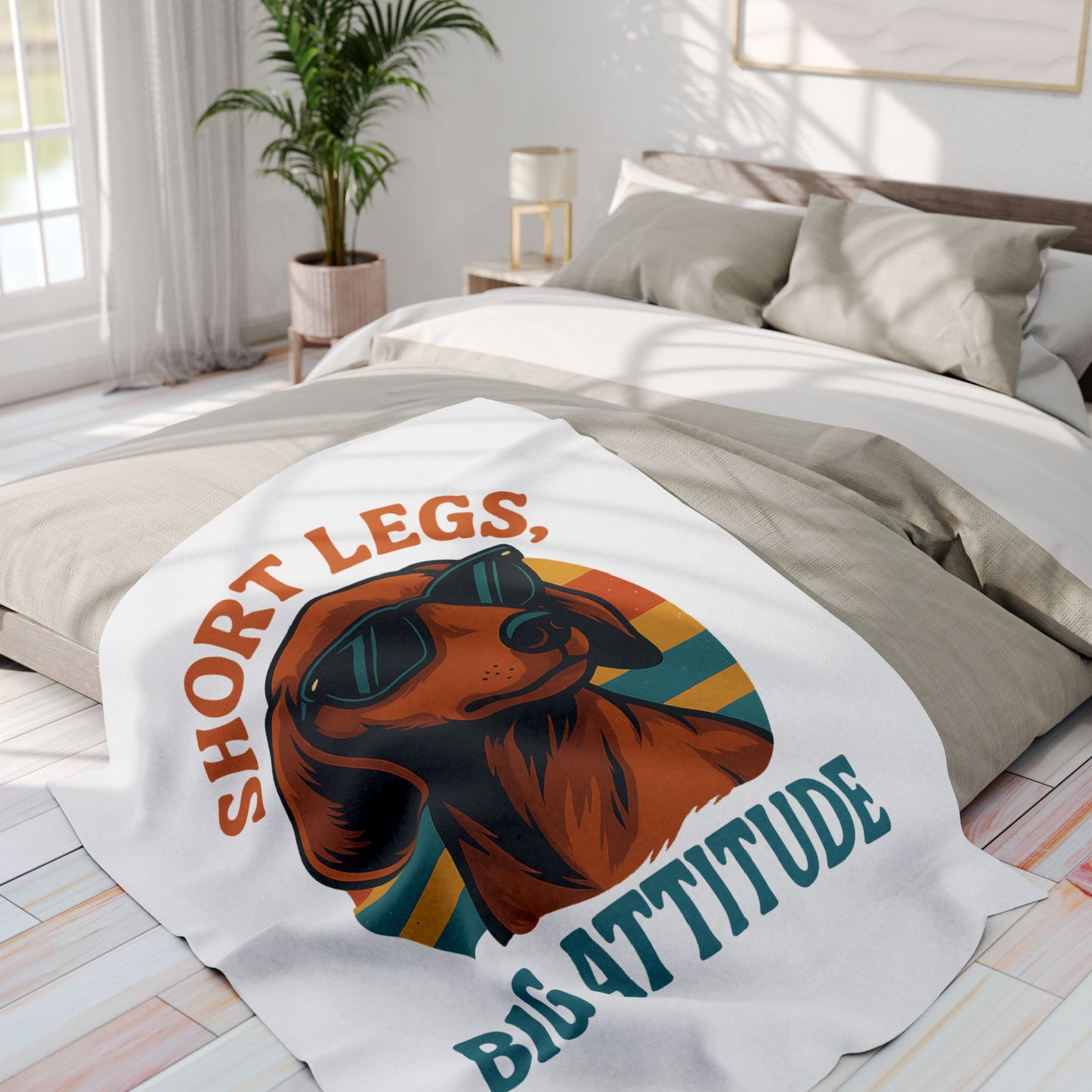 Cool Dog Fleece Blanket - Short Legs Big Attitude