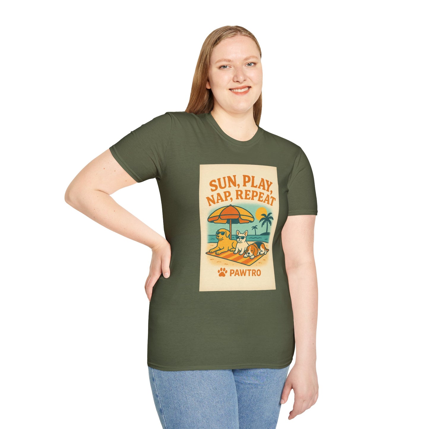 Summer Vibes T-Shirt, Casual Tee for Dog Lovers