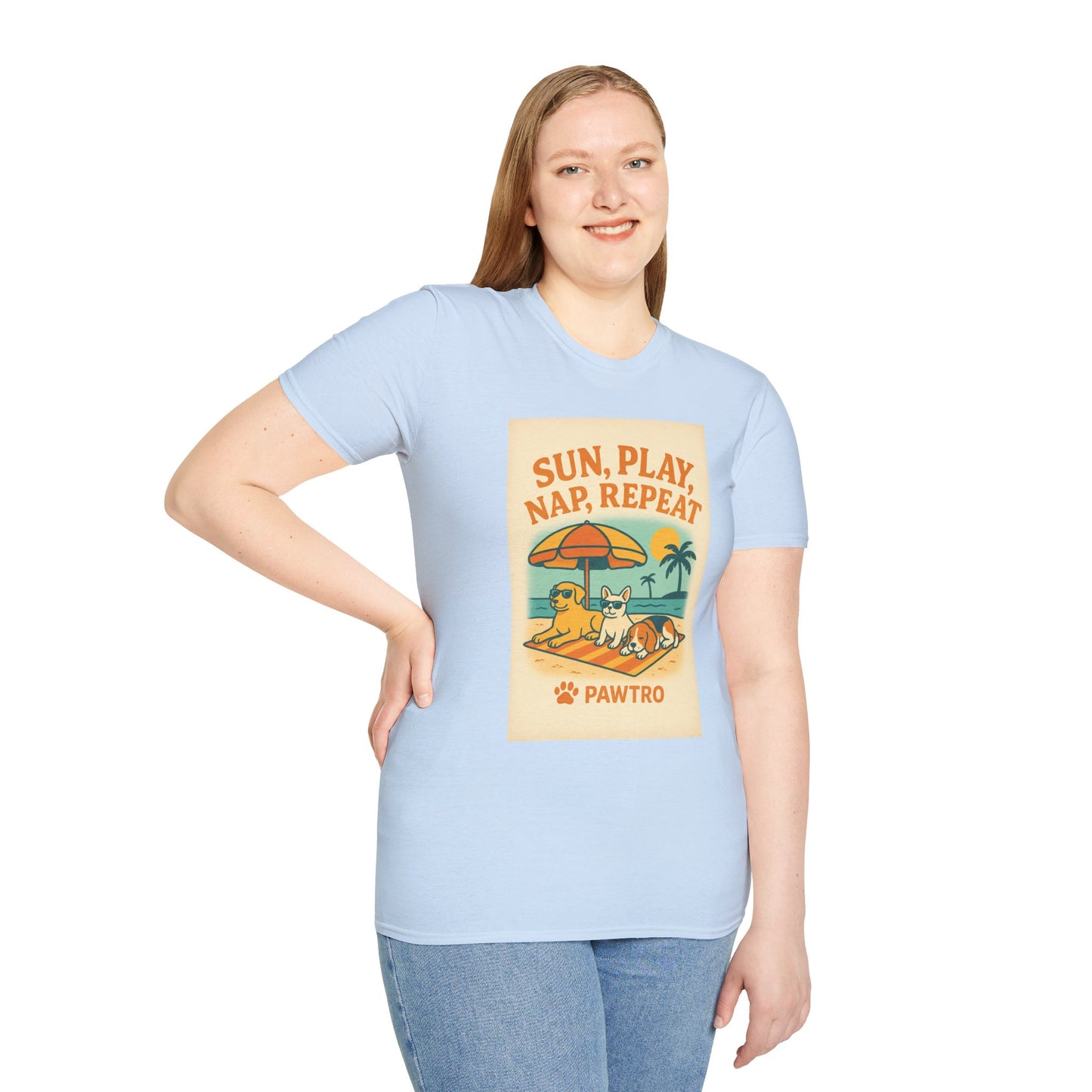 Summer Vibes T-Shirt, Casual Tee for Dog Lovers
