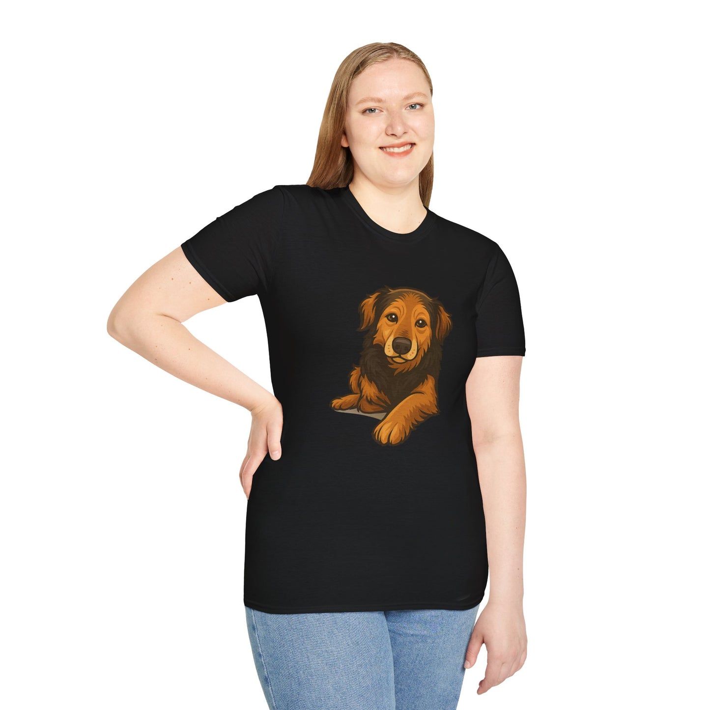 Cute Dog Graphic Unisex Softstyle T-Shirt