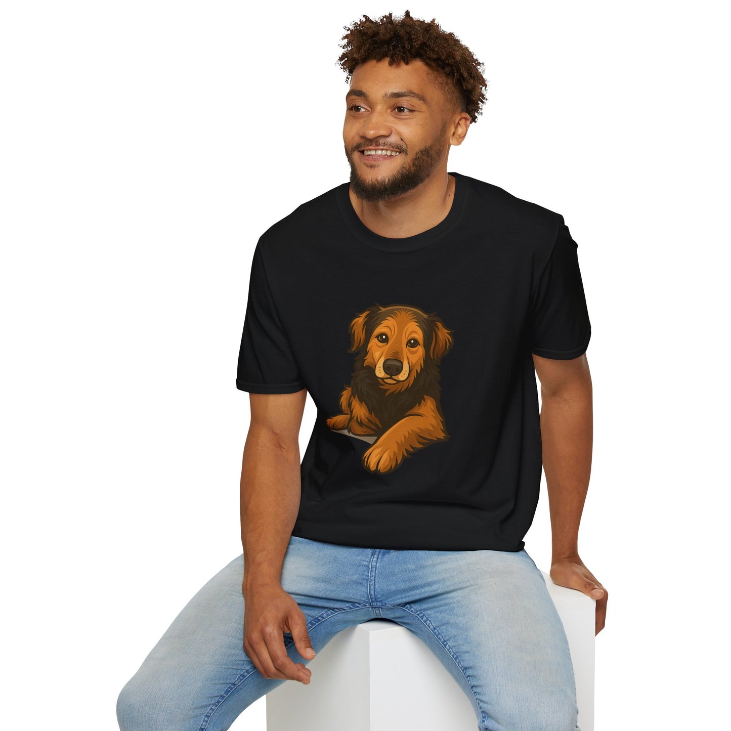 Cute Dog Graphic Unisex Softstyle T-Shirt