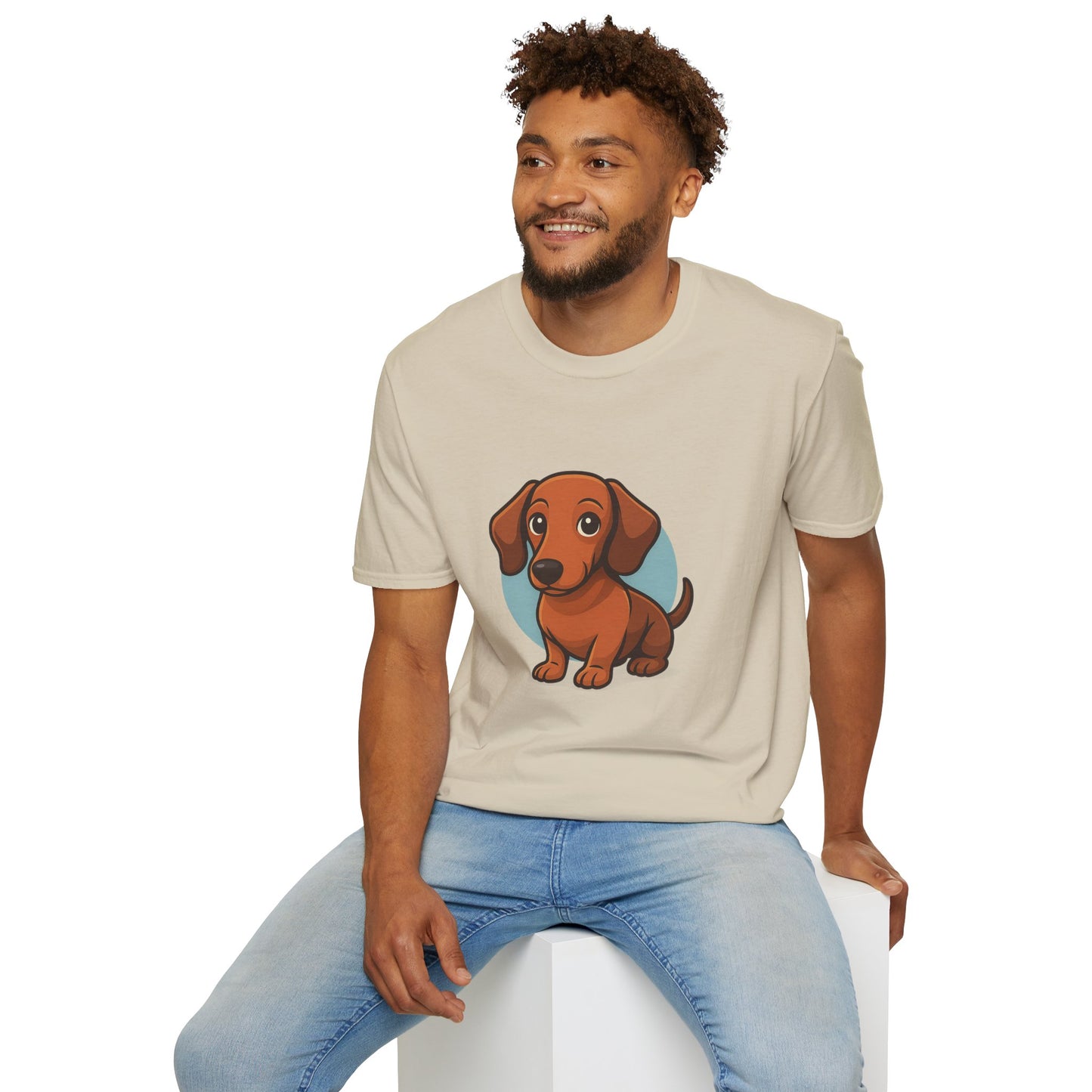 Cute Dog Illustration Unisex T-Shirt