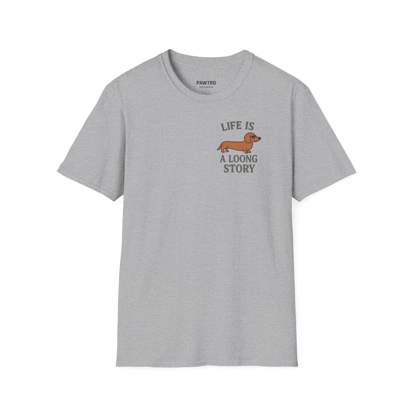 Whimsical Dachshund T-Shirt, Life is a Loong Story Tee