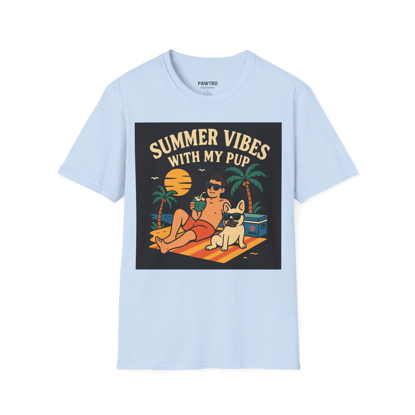 Summer Vibes T-Shirt for Dog Lovers | Unisex Softstyle Tee