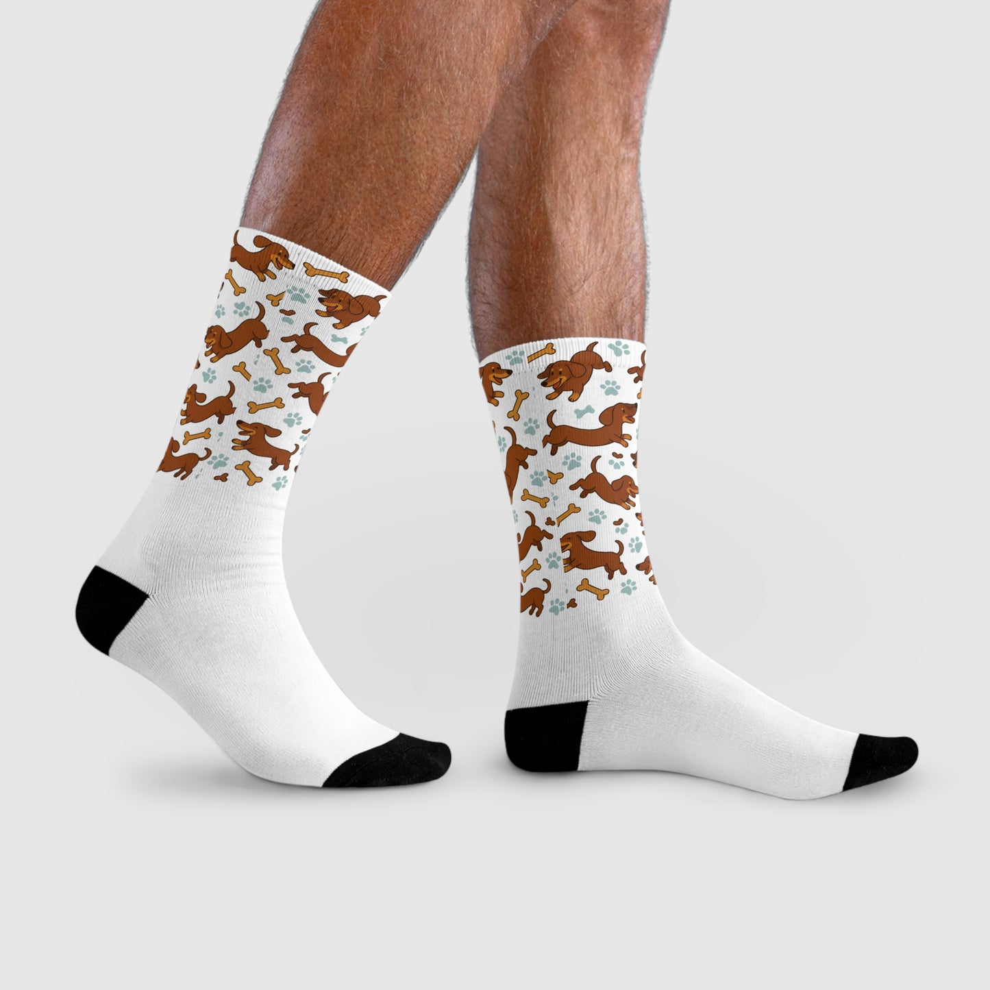 Cute Dog Pattern Crew Socks for Animal Lovers