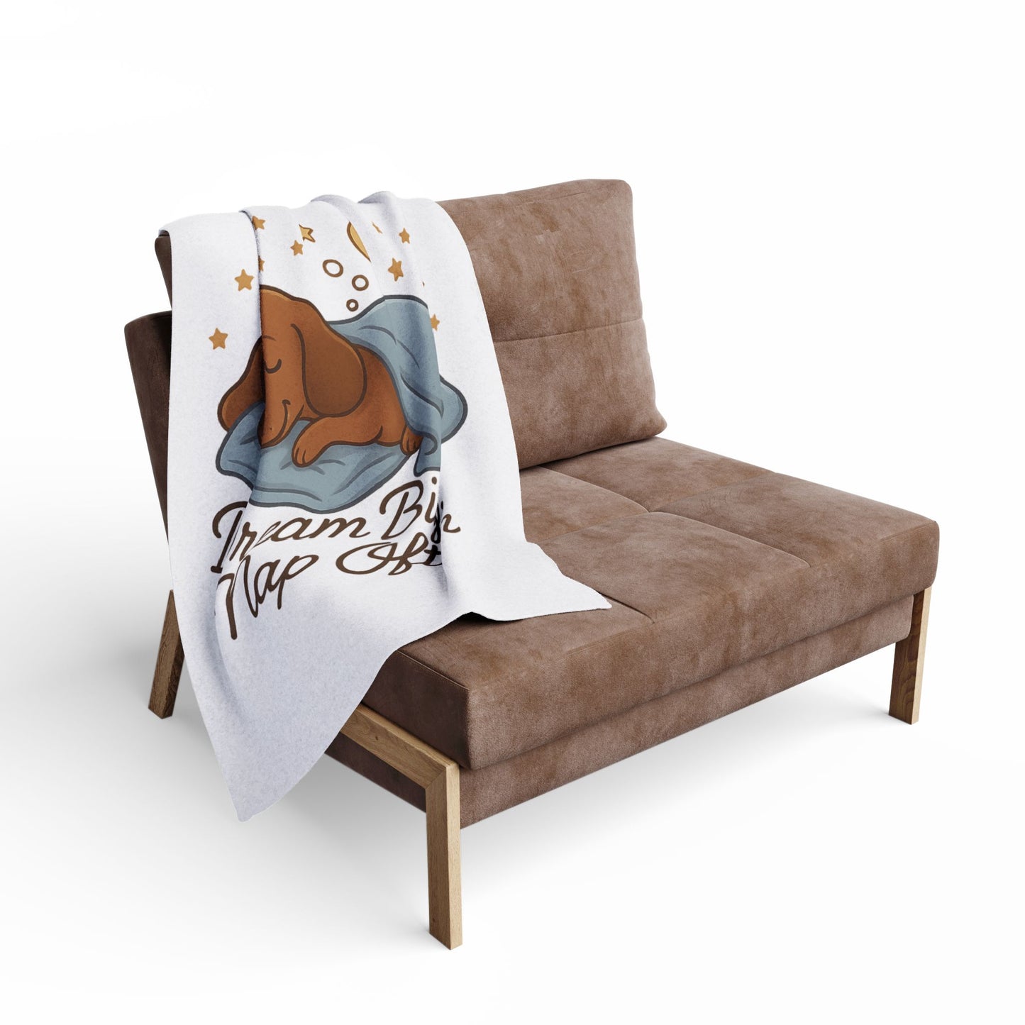 Dream Big Nap Often Dog Fleece Blanket, Cozy Pet Blanket