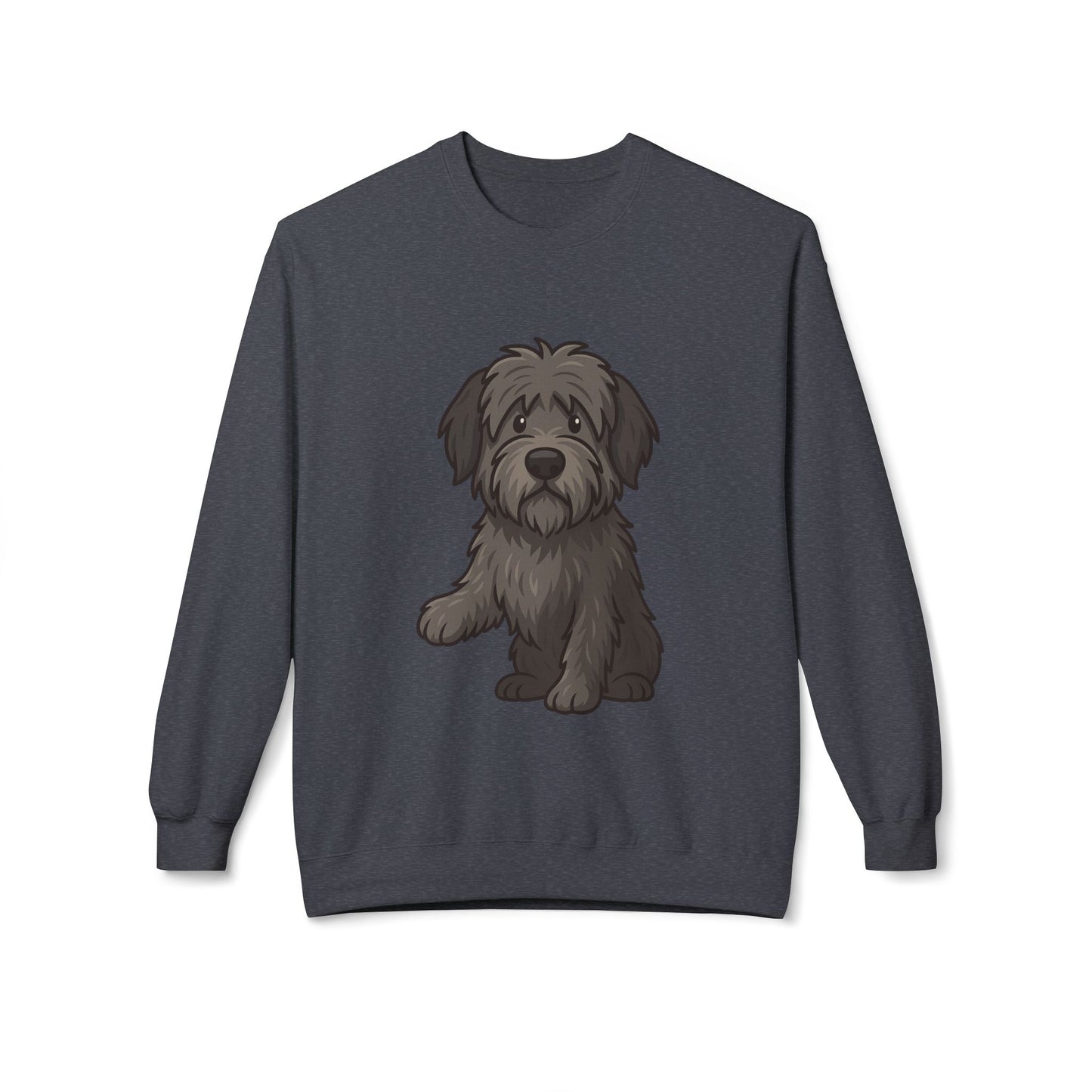 Cute Black Sheepdog Sweatshirt — Cozy Crewneck for Dog Lovers