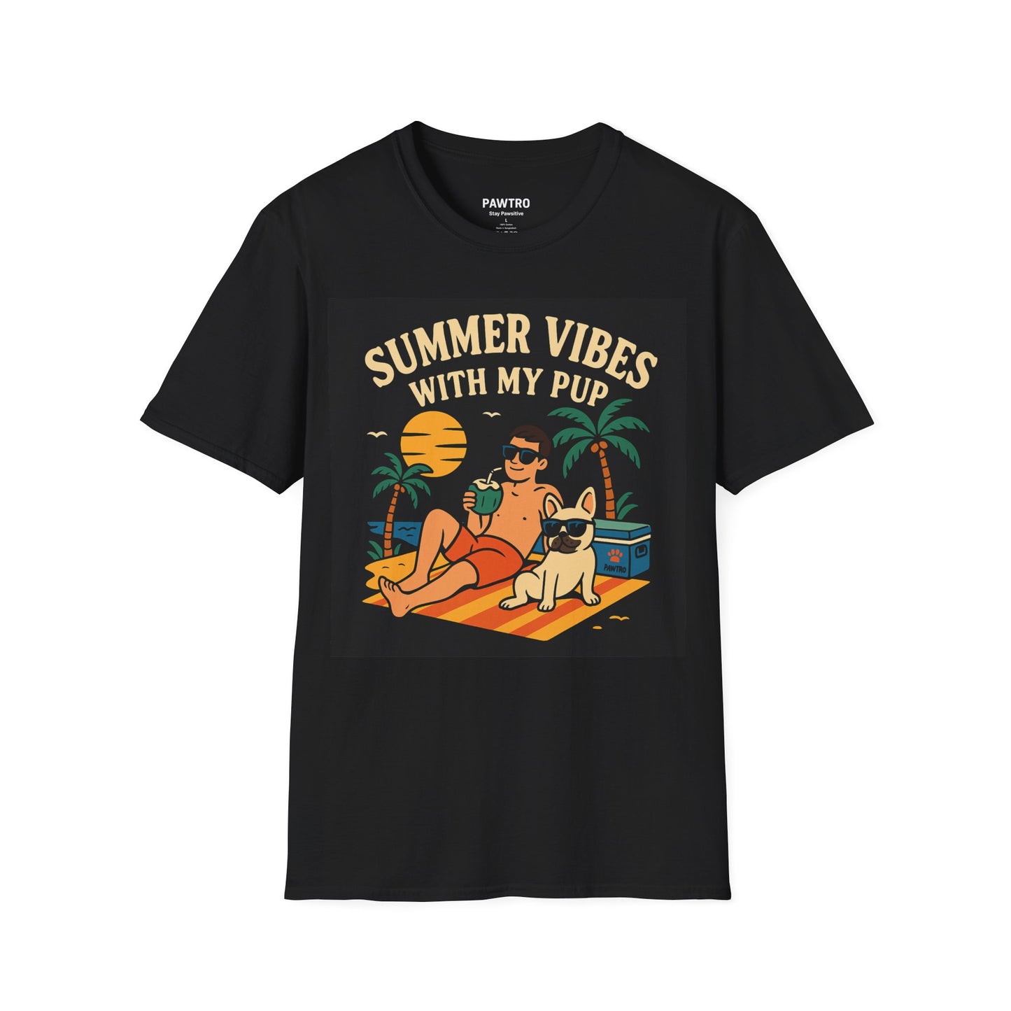 Summer Vibes T-Shirt for Dog Lovers | Unisex Softstyle Tee