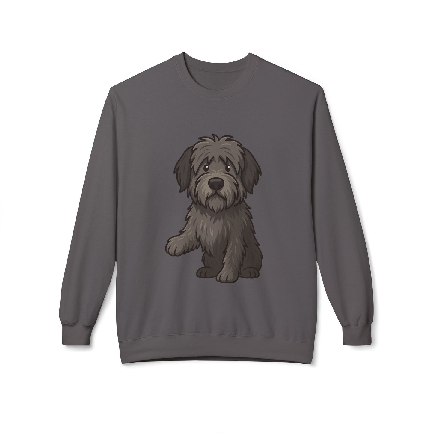Cute Black Sheepdog Sweatshirt — Cozy Crewneck for Dog Lovers