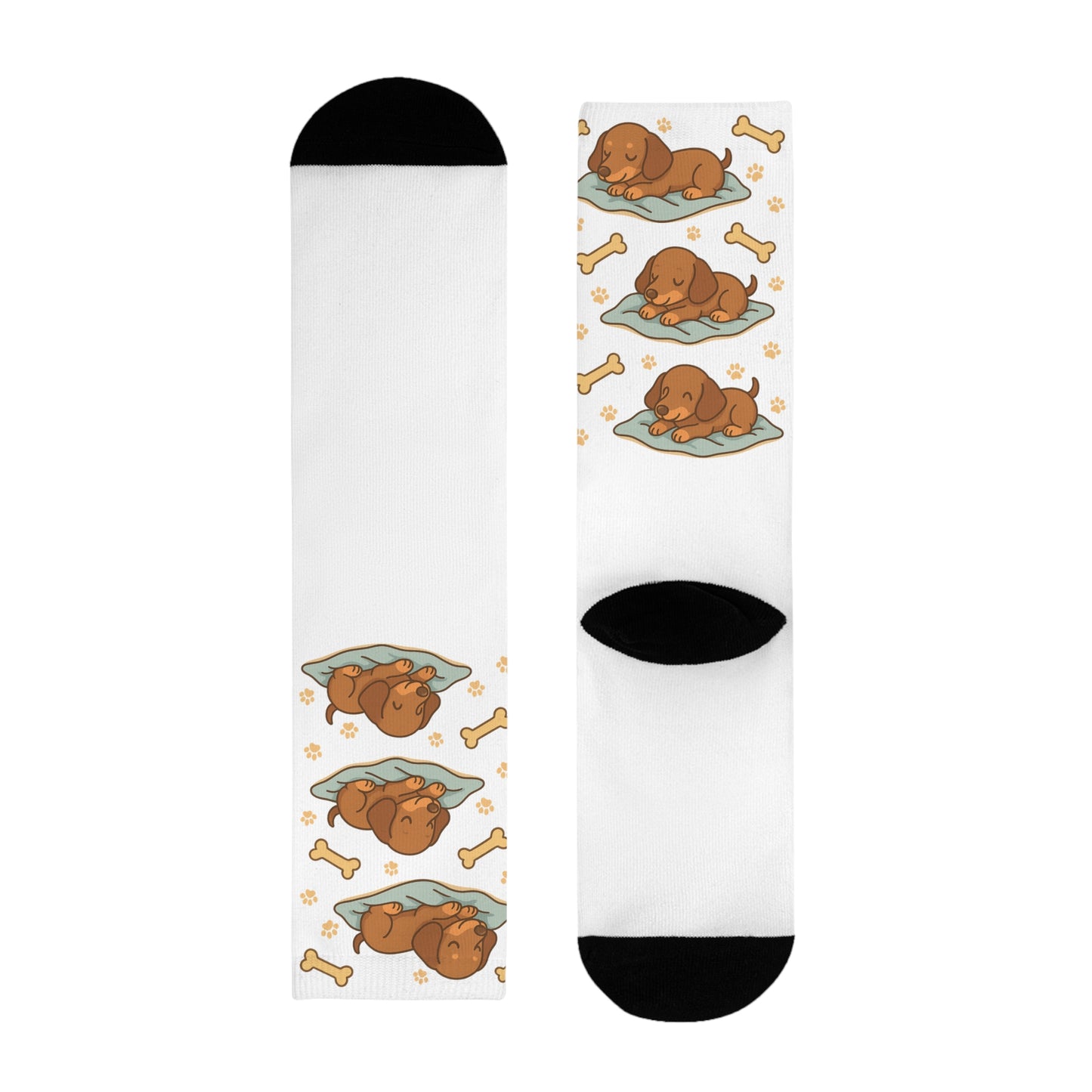 Cute Dog-Themed Socks, Cozy Pet Lover Gift, Sublimation Crew Socks