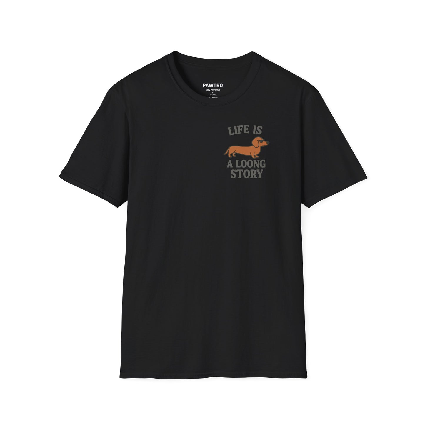 Whimsical Dachshund T-Shirt, Life is a Loong Story Tee