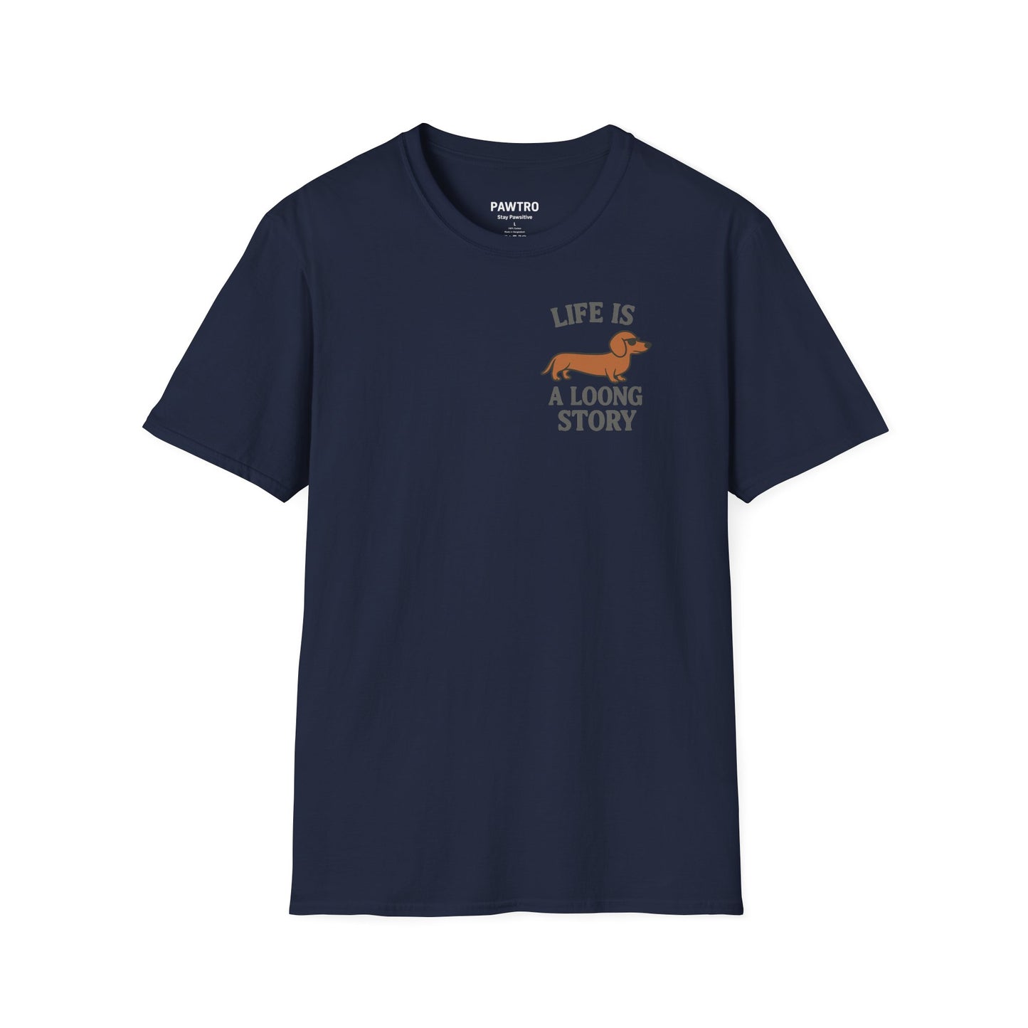 Whimsical Dachshund T-Shirt, Life is a Loong Story Tee