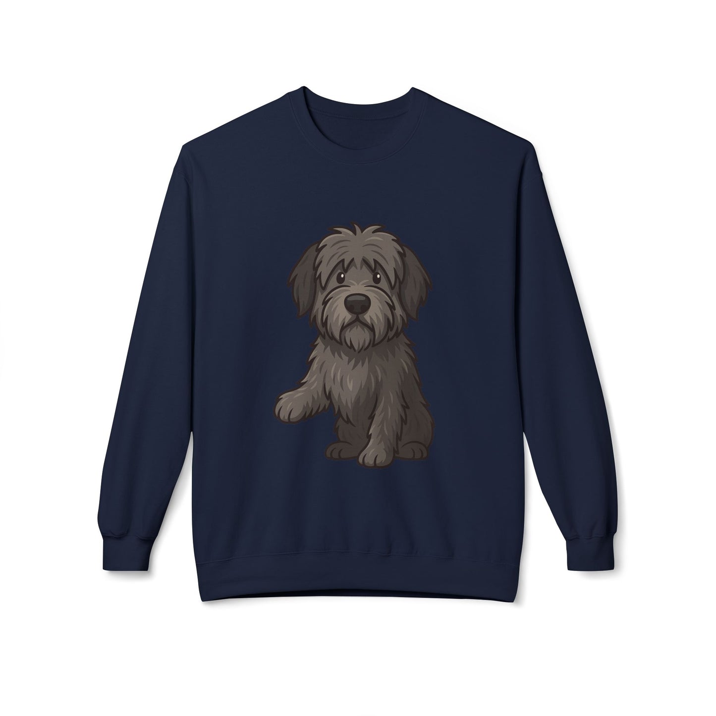 Cute Black Sheepdog Sweatshirt — Cozy Crewneck for Dog Lovers