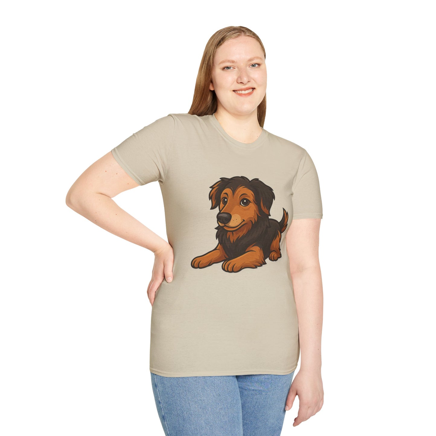 Cute Dog Graphic T-Shirt, Casual Wear