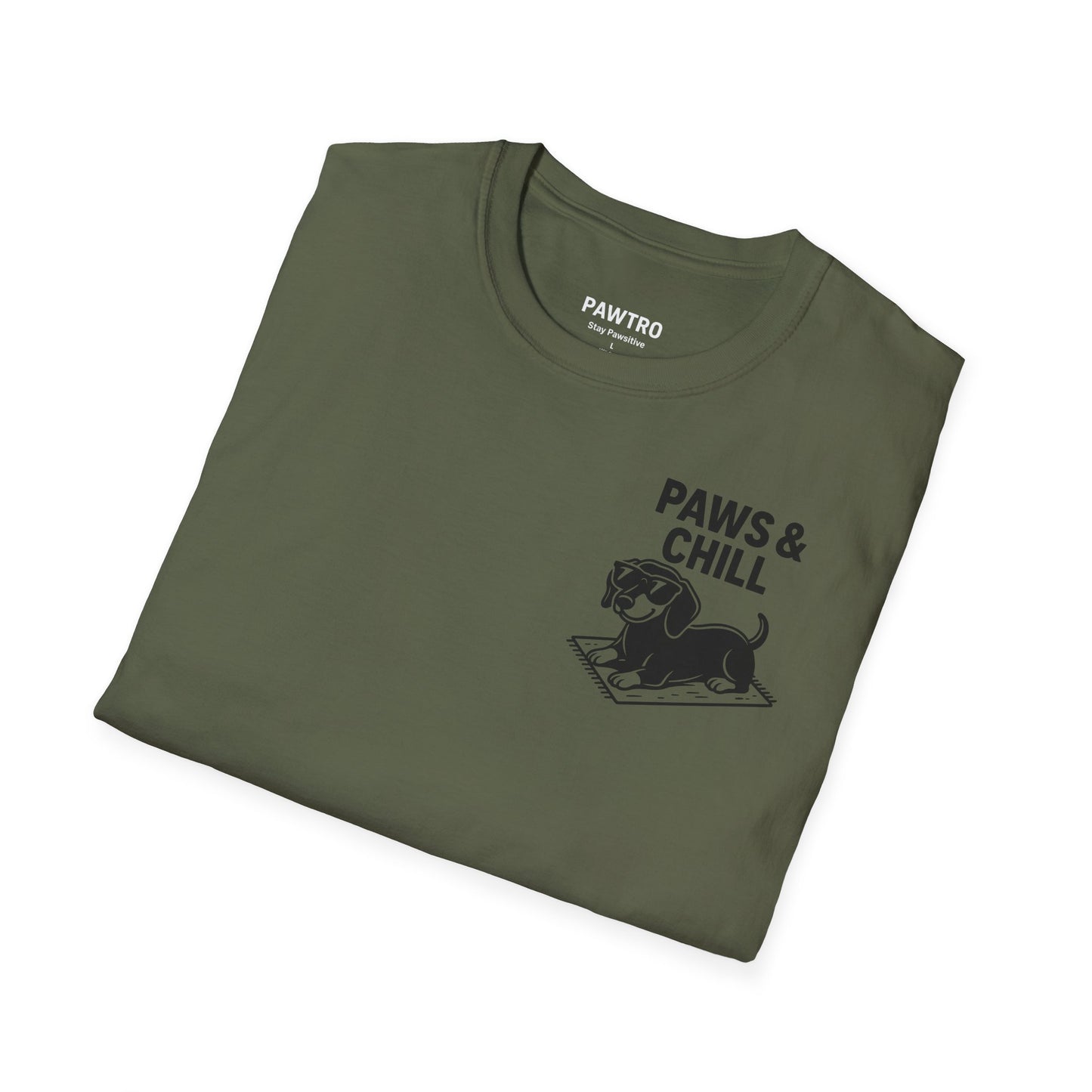 Paws & Chill Unisex T-Shirt, Cute Dog Lover Tee