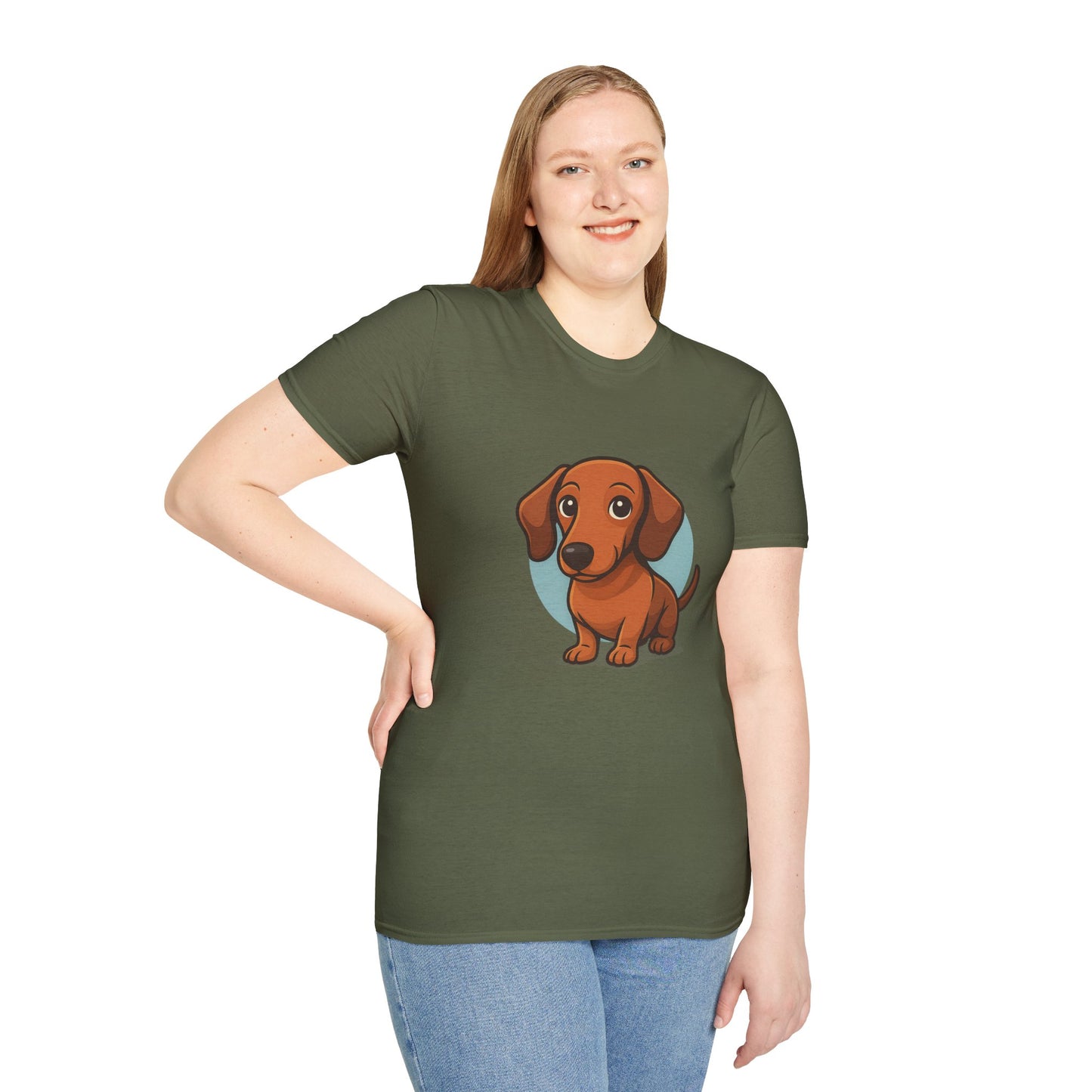 Cute Dog Illustration Unisex T-Shirt
