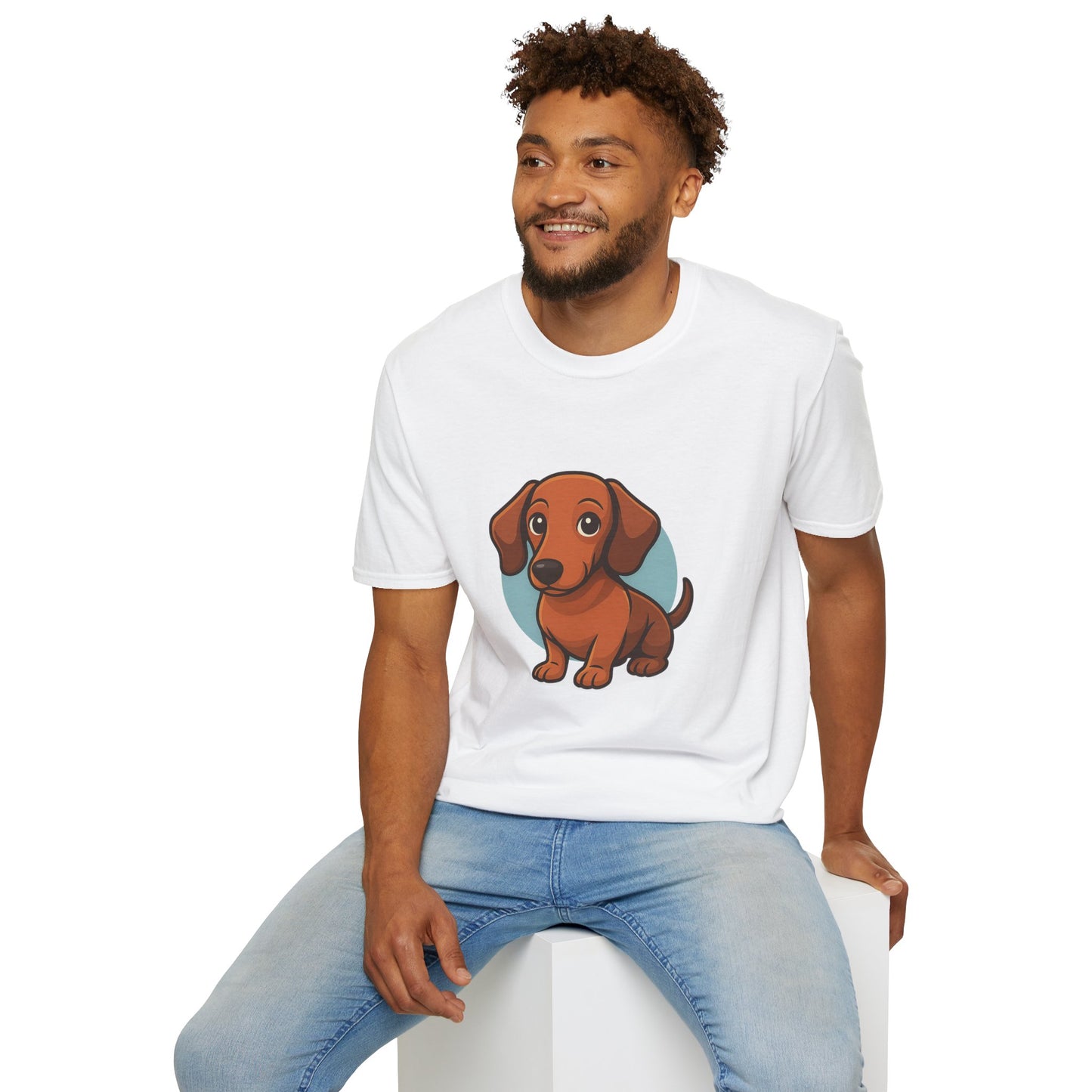 Cute Dog Illustration Unisex T-Shirt