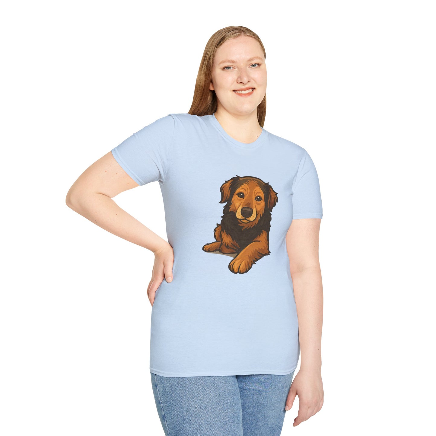 Cute Dog Graphic Unisex Softstyle T-Shirt