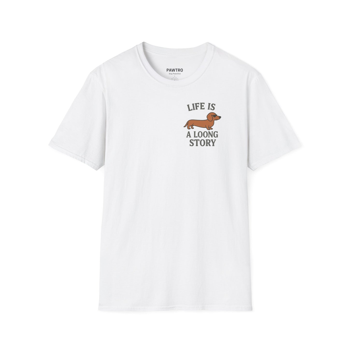 Whimsical Dachshund T-Shirt, Life is a Loong Story Tee