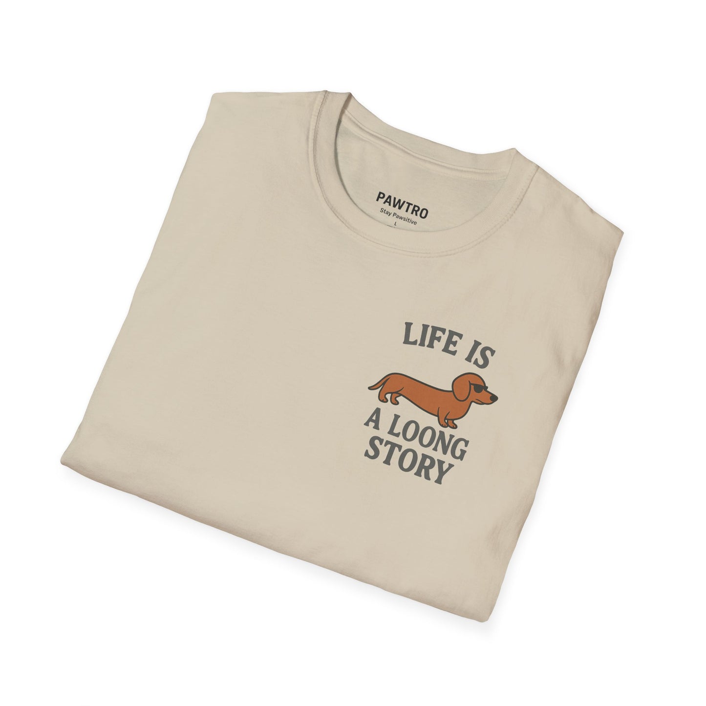 Whimsical Dachshund T-Shirt, Life is a Loong Story Tee