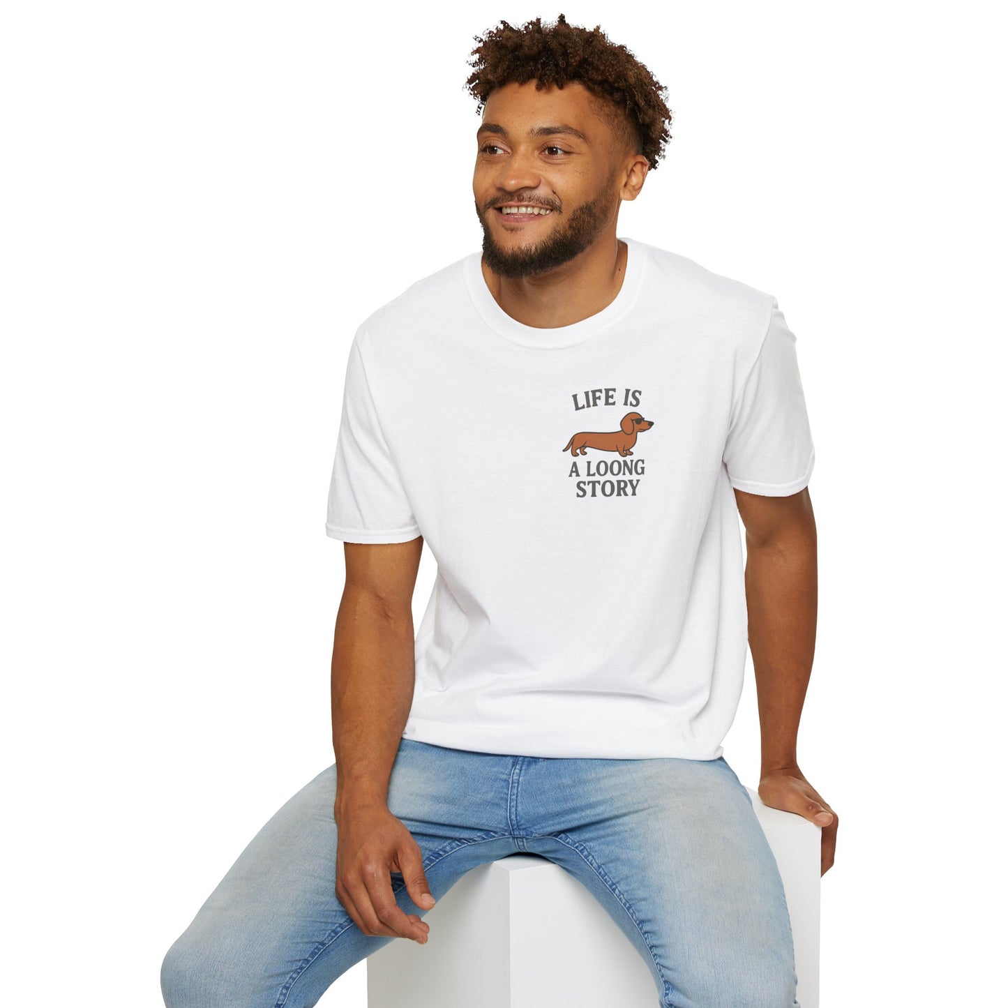 Whimsical Dachshund T-Shirt, Life is a Loong Story Tee