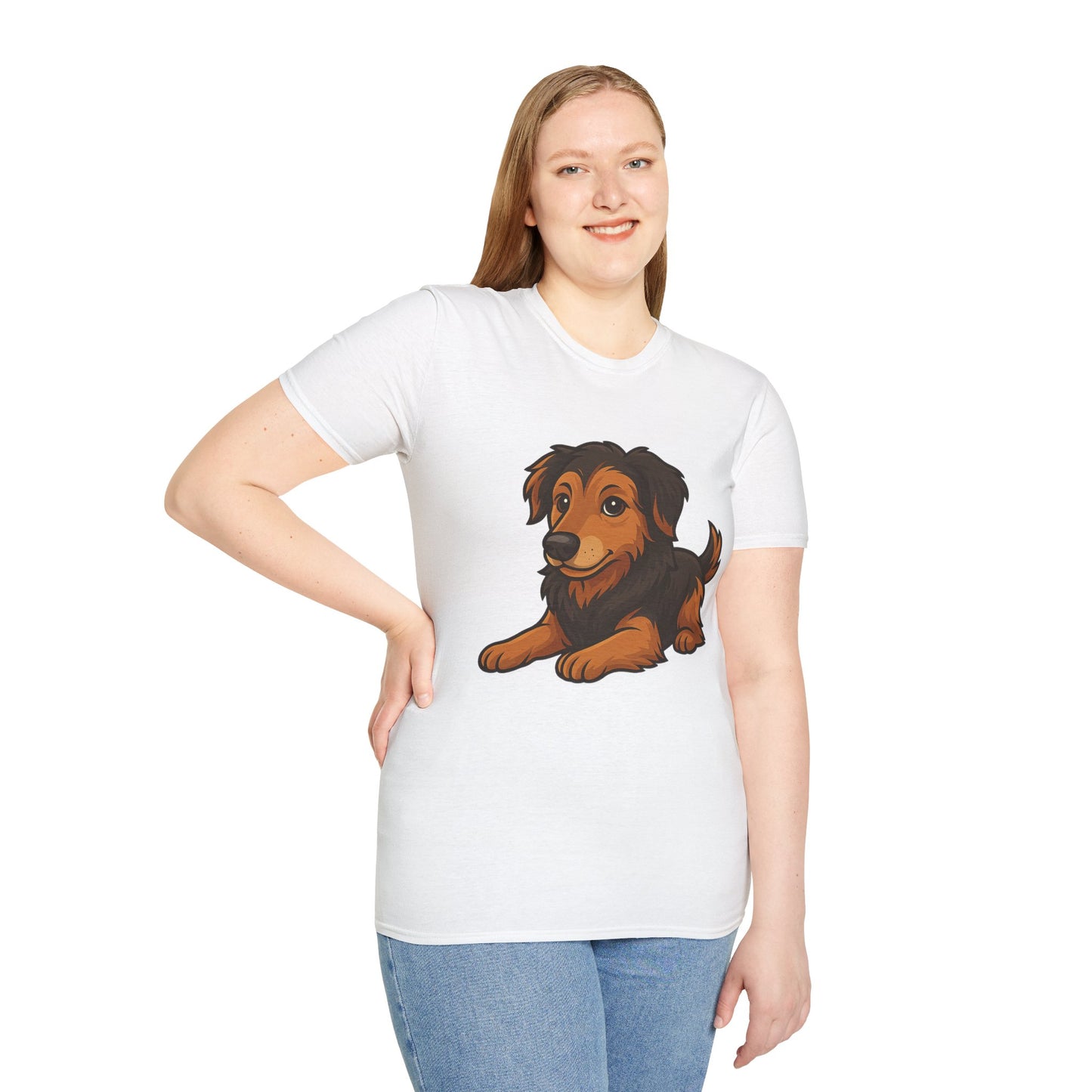 Cute Dog Graphic T-Shirt, Casual Wear