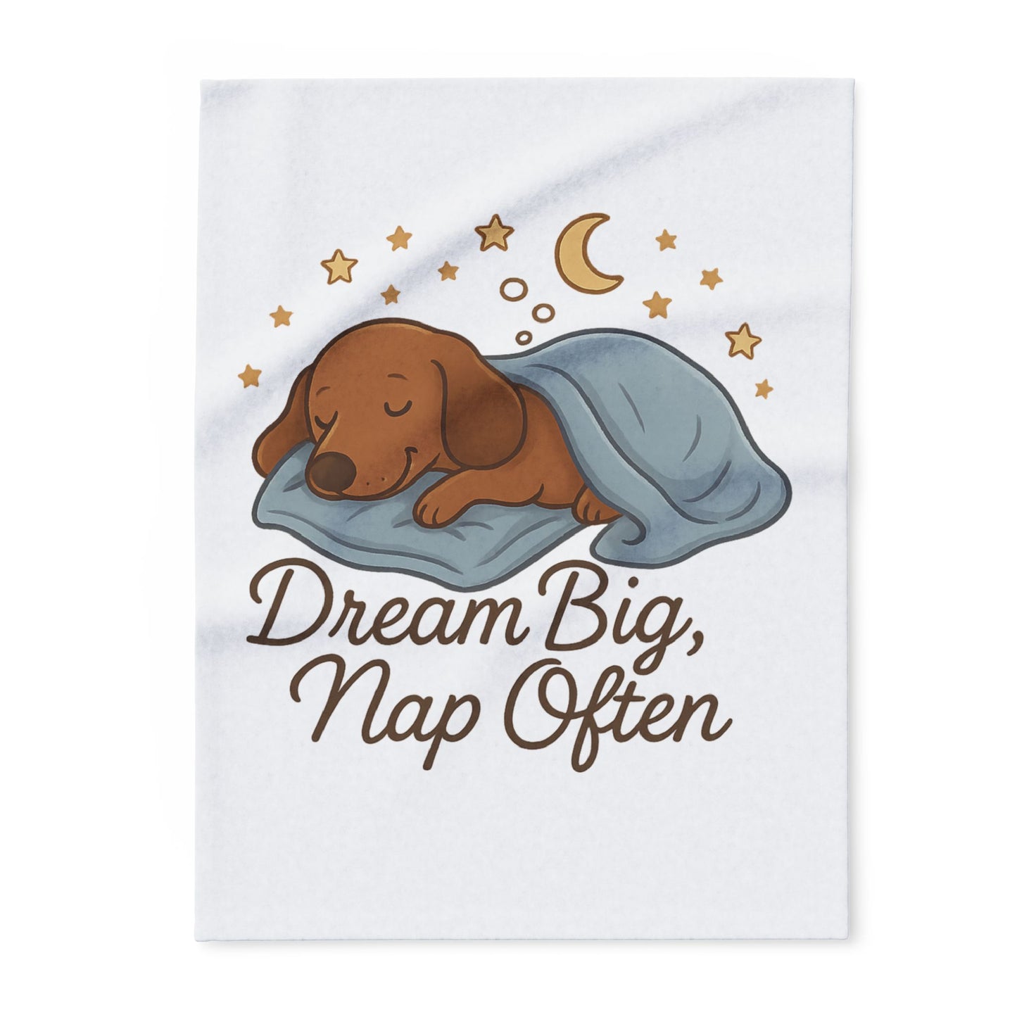 Dream Big Nap Often Dog Fleece Blanket, Cozy Pet Blanket