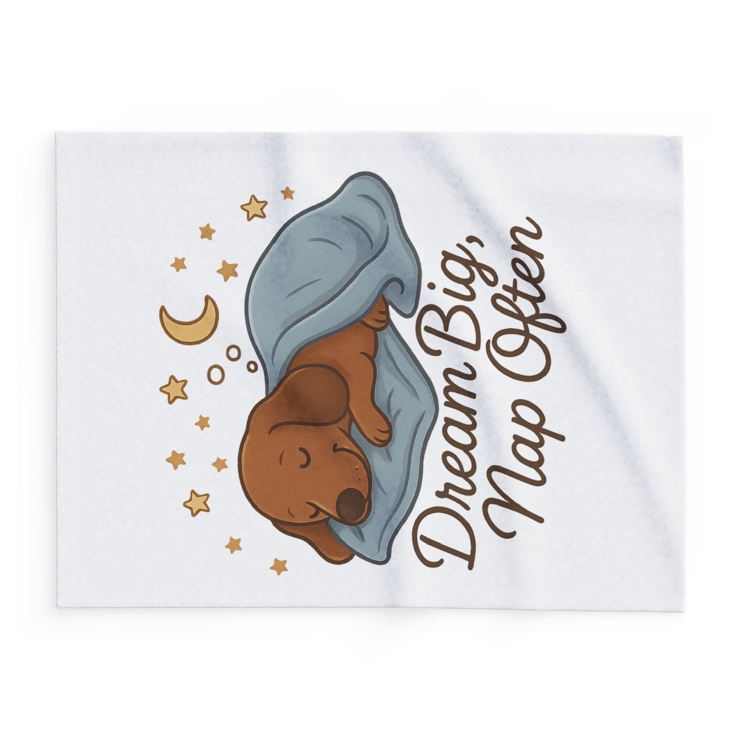 Dream Big Nap Often Dog Fleece Blanket, Cozy Pet Blanket