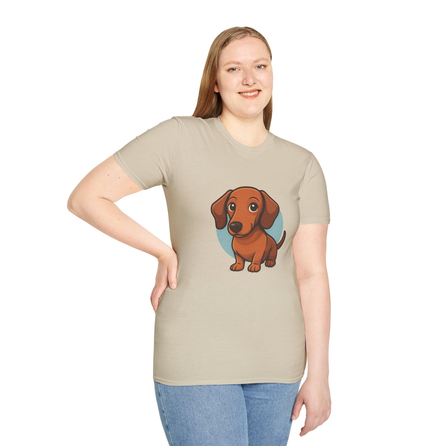 Cute Dog Illustration Unisex T-Shirt