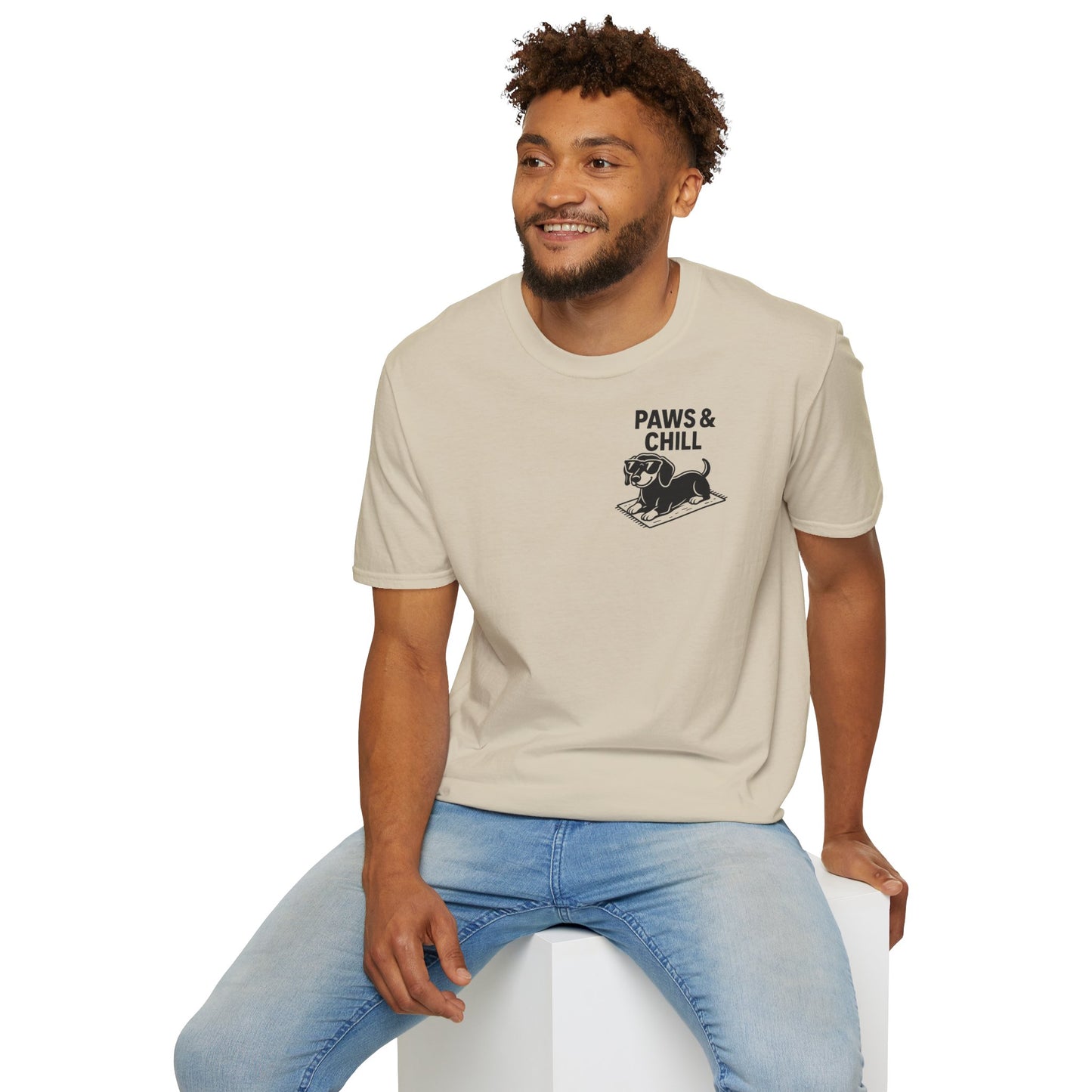 Paws & Chill Unisex T-Shirt, Cute Dog Lover Tee