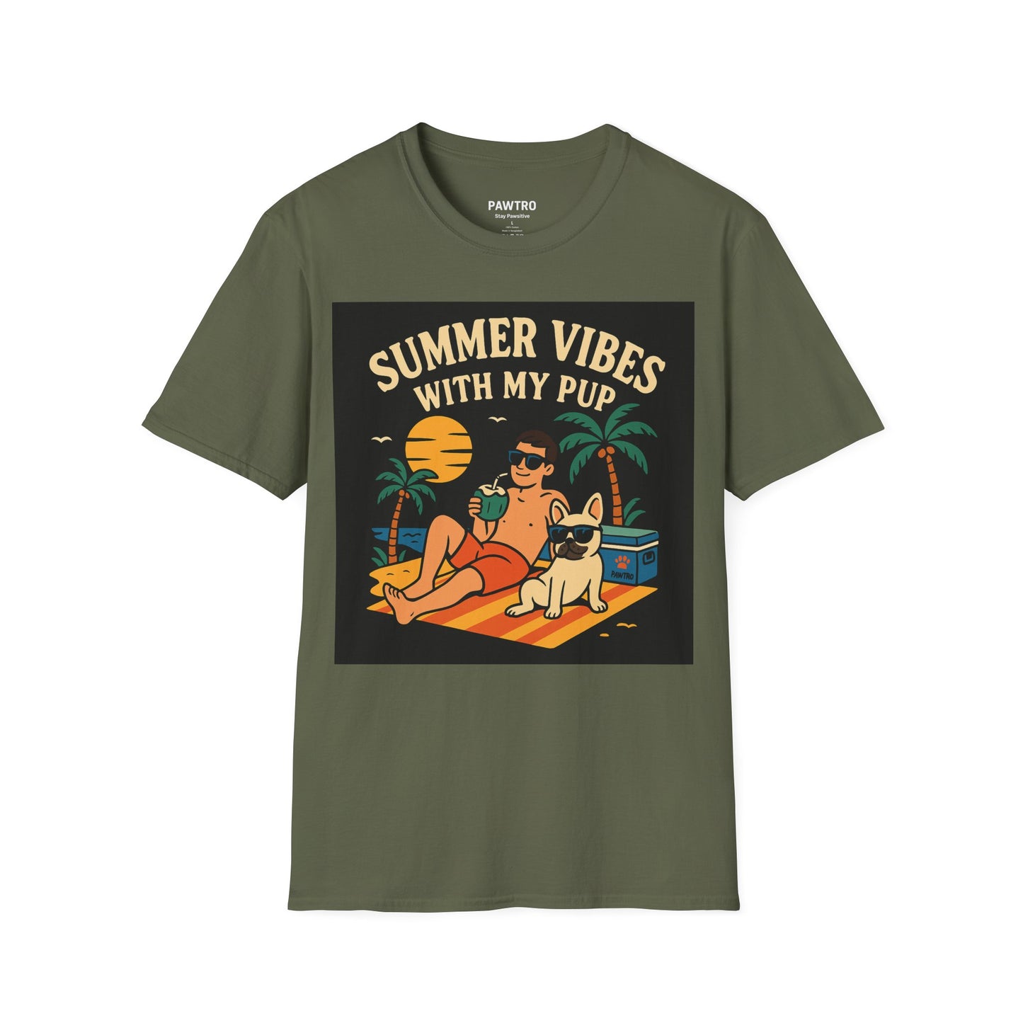Summer Vibes T-Shirt for Dog Lovers | Unisex Softstyle Tee