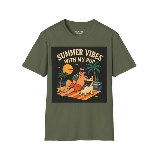 Summer Vibes T-Shirt for Dog Lovers | Unisex Softstyle Tee