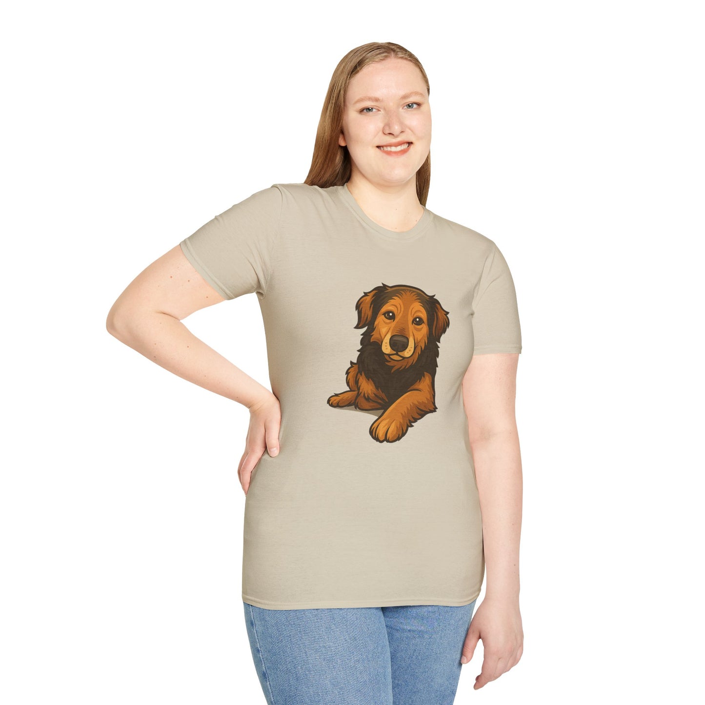Cute Dog Graphic Unisex Softstyle T-Shirt