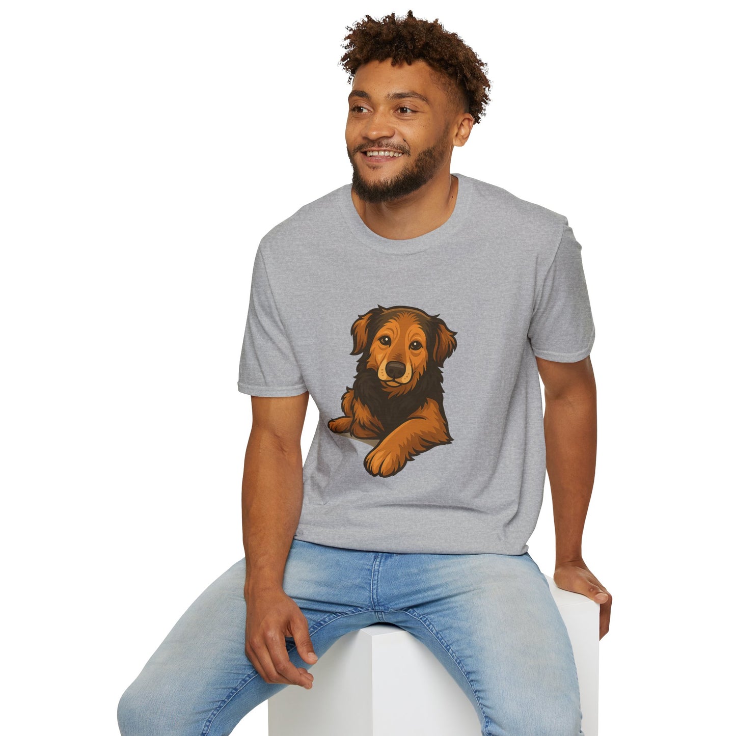 Cute Dog Graphic Unisex Softstyle T-Shirt