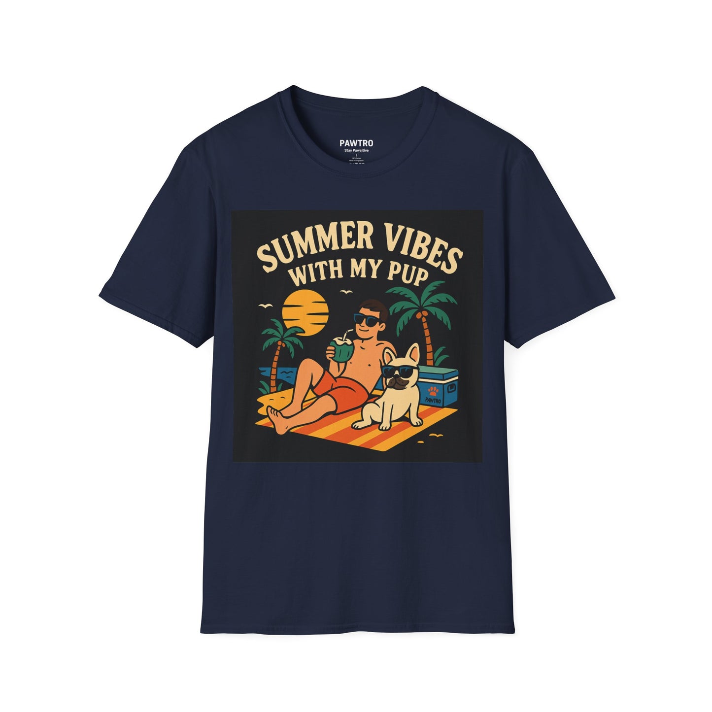 Summer Vibes T-Shirt for Dog Lovers | Unisex Softstyle Tee