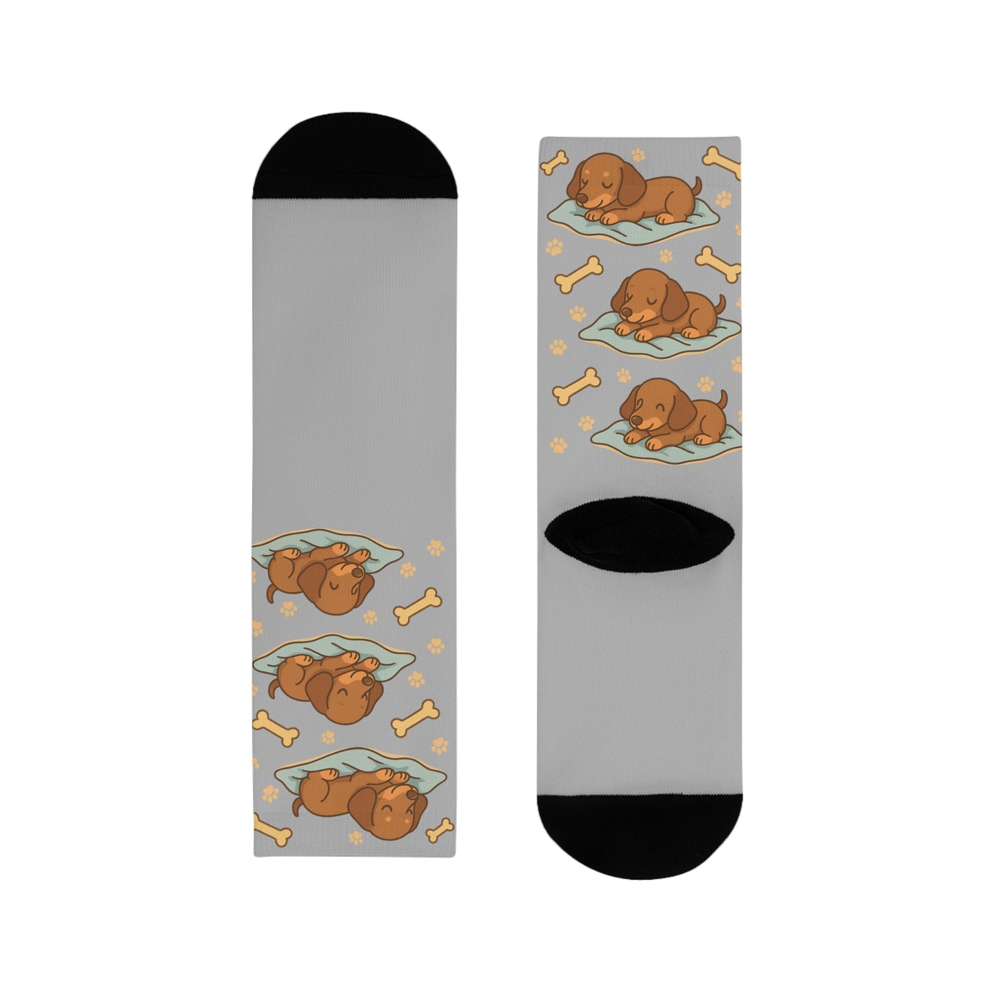 Cute Dog-Themed Socks, Cozy Pet Lover Gift, Sublimation Crew Socks