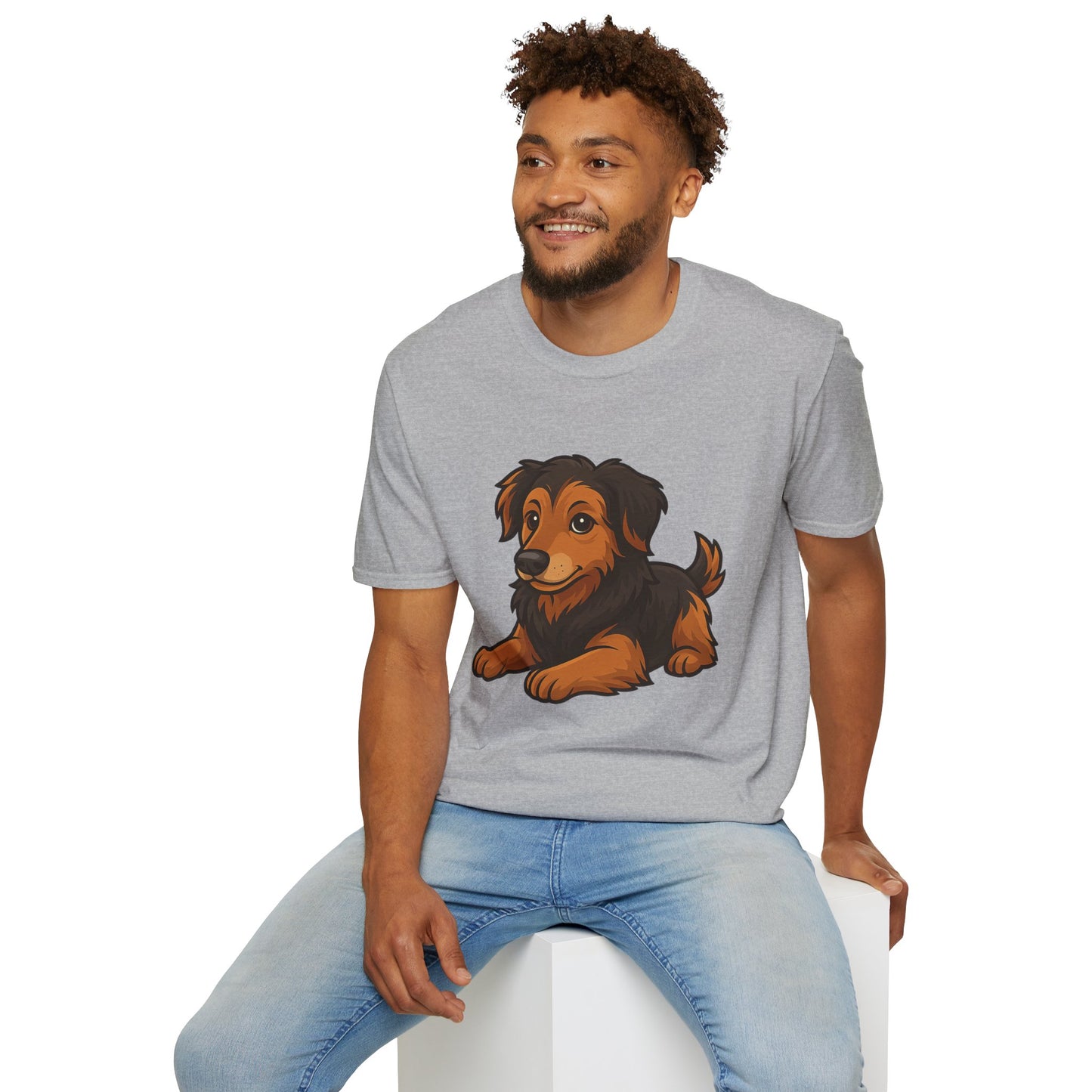 Cute Dog Graphic T-Shirt, Casual Wear