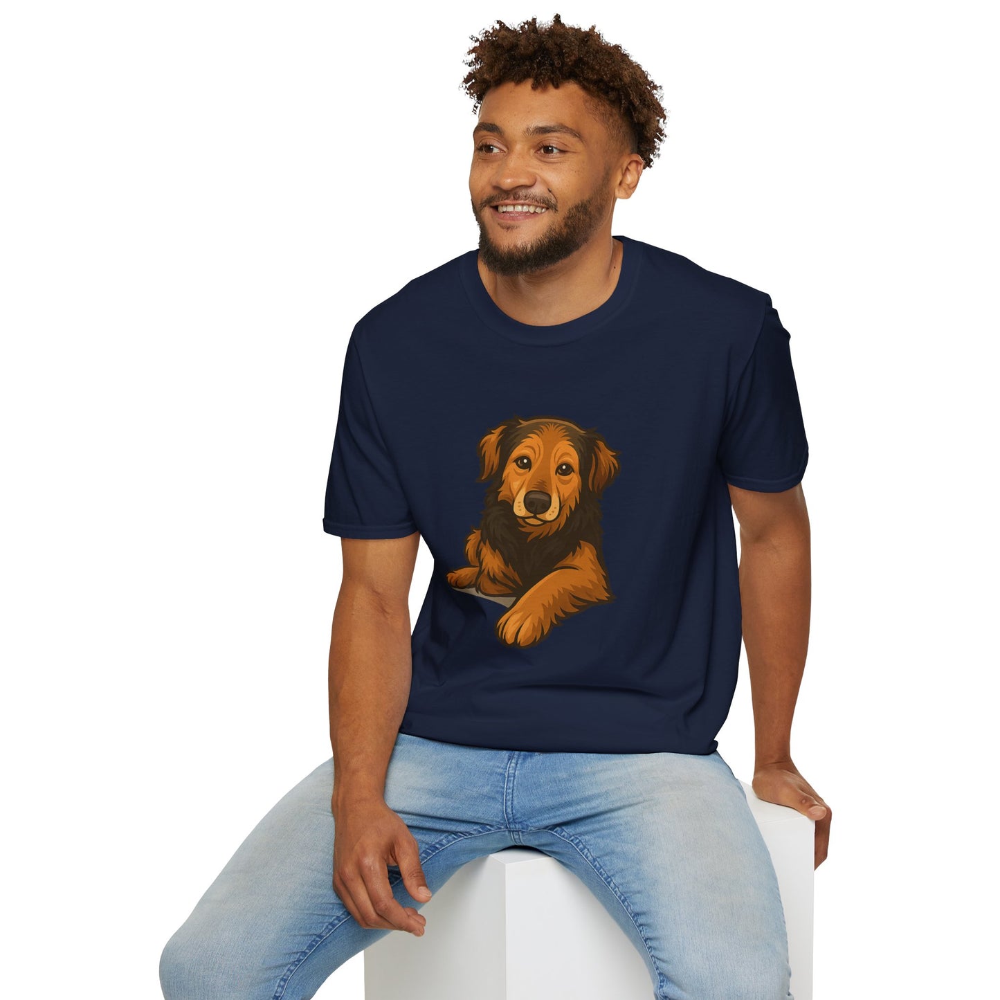 Cute Dog Graphic Unisex Softstyle T-Shirt
