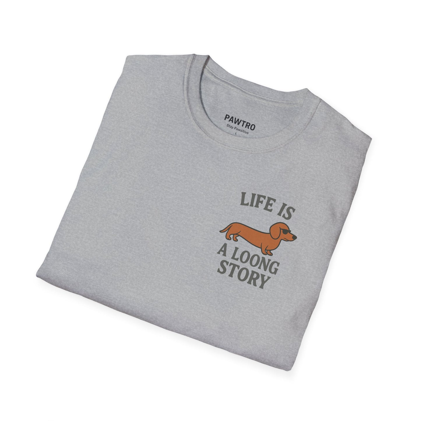 Whimsical Dachshund T-Shirt, Life is a Loong Story Tee