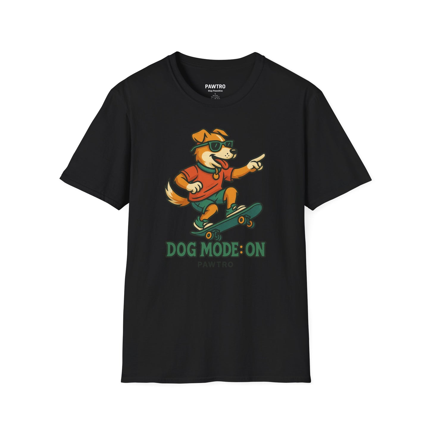 Skateboarding Dog T-Shirt - Dog Mode On