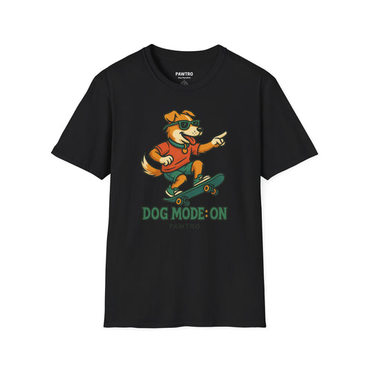 Skateboarding Dog T-Shirt - Dog Mode On