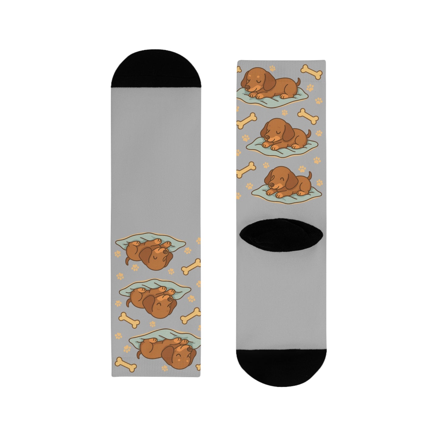 Cute Dog-Themed Socks, Cozy Pet Lover Gift, Sublimation Crew Socks
