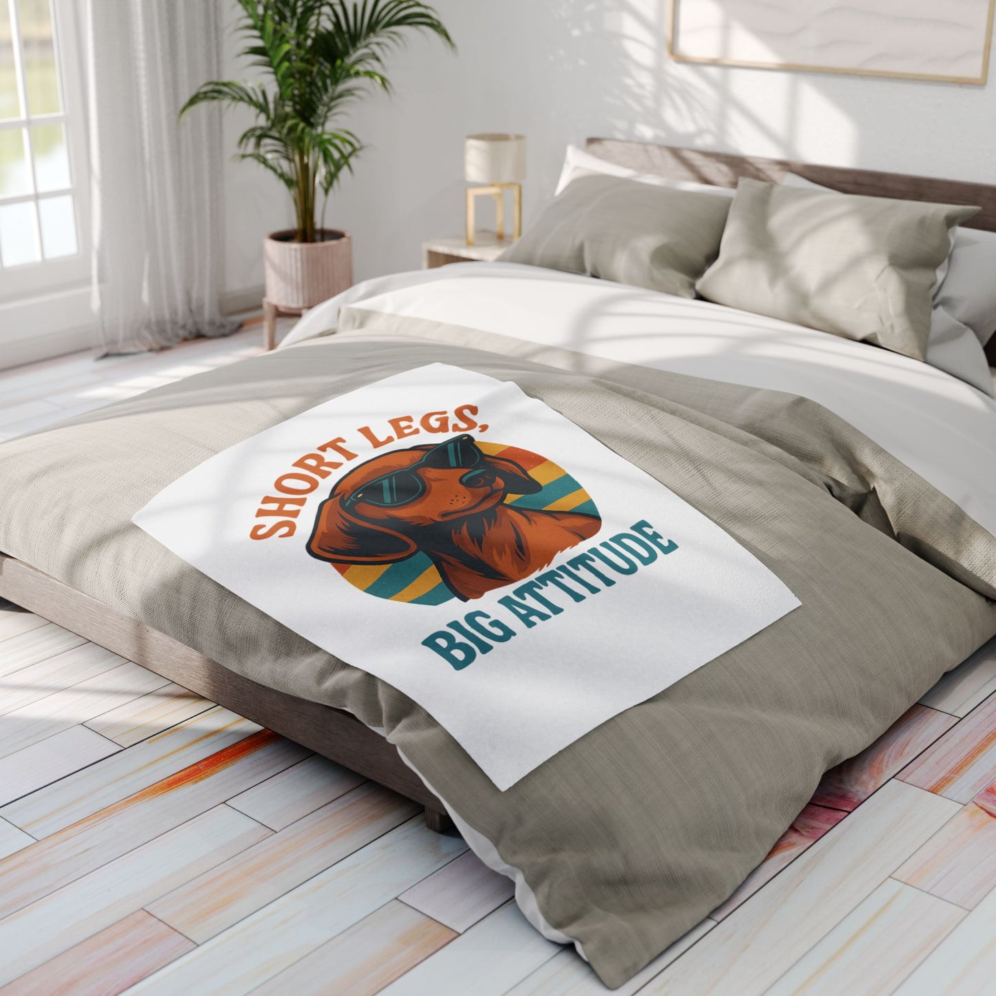 Cool Dog Fleece Blanket - Short Legs Big Attitude