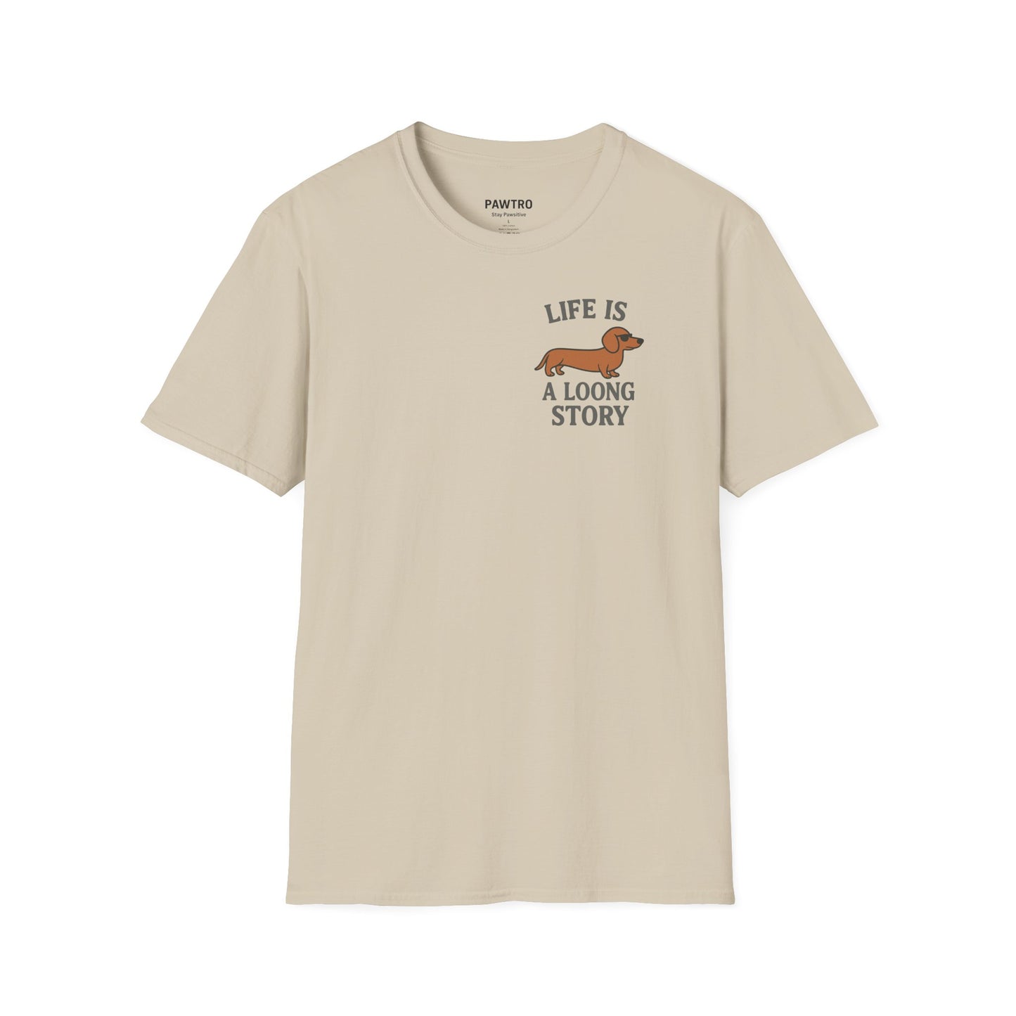 Whimsical Dachshund T-Shirt, Life is a Loong Story Tee